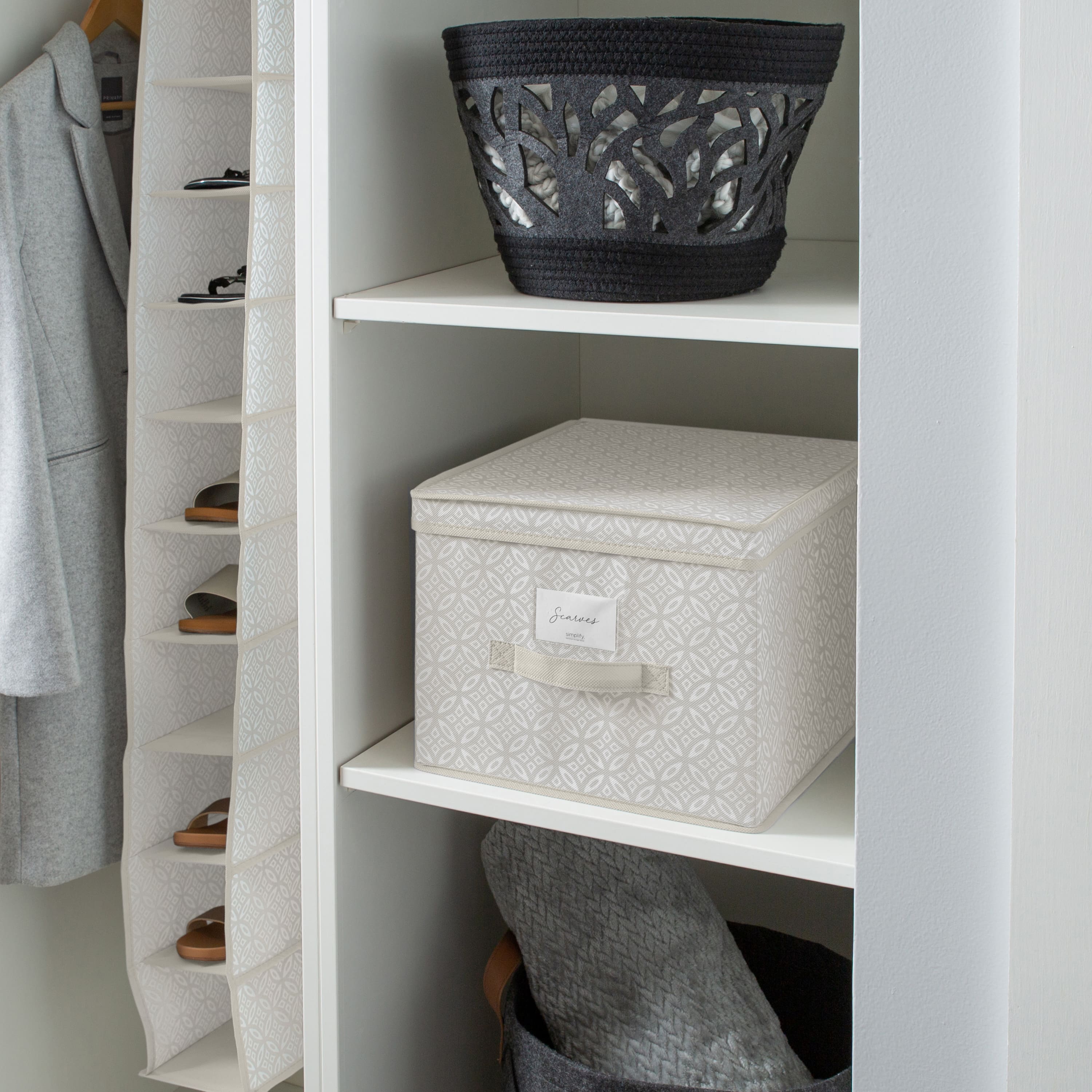 Simplify Large Gray Boho Storage Box