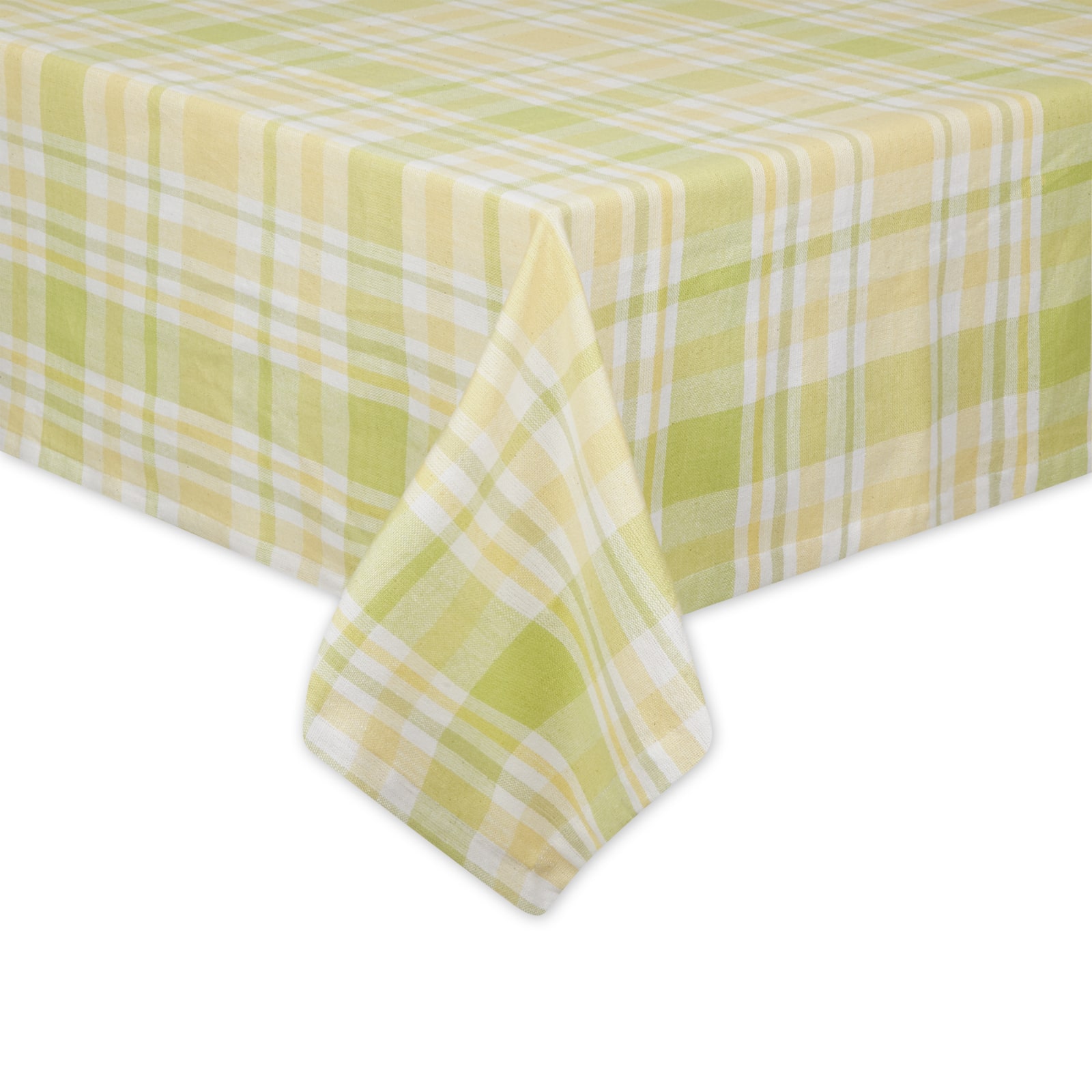 Lemon Bliss Plaid Tablecloth 60" x 104"