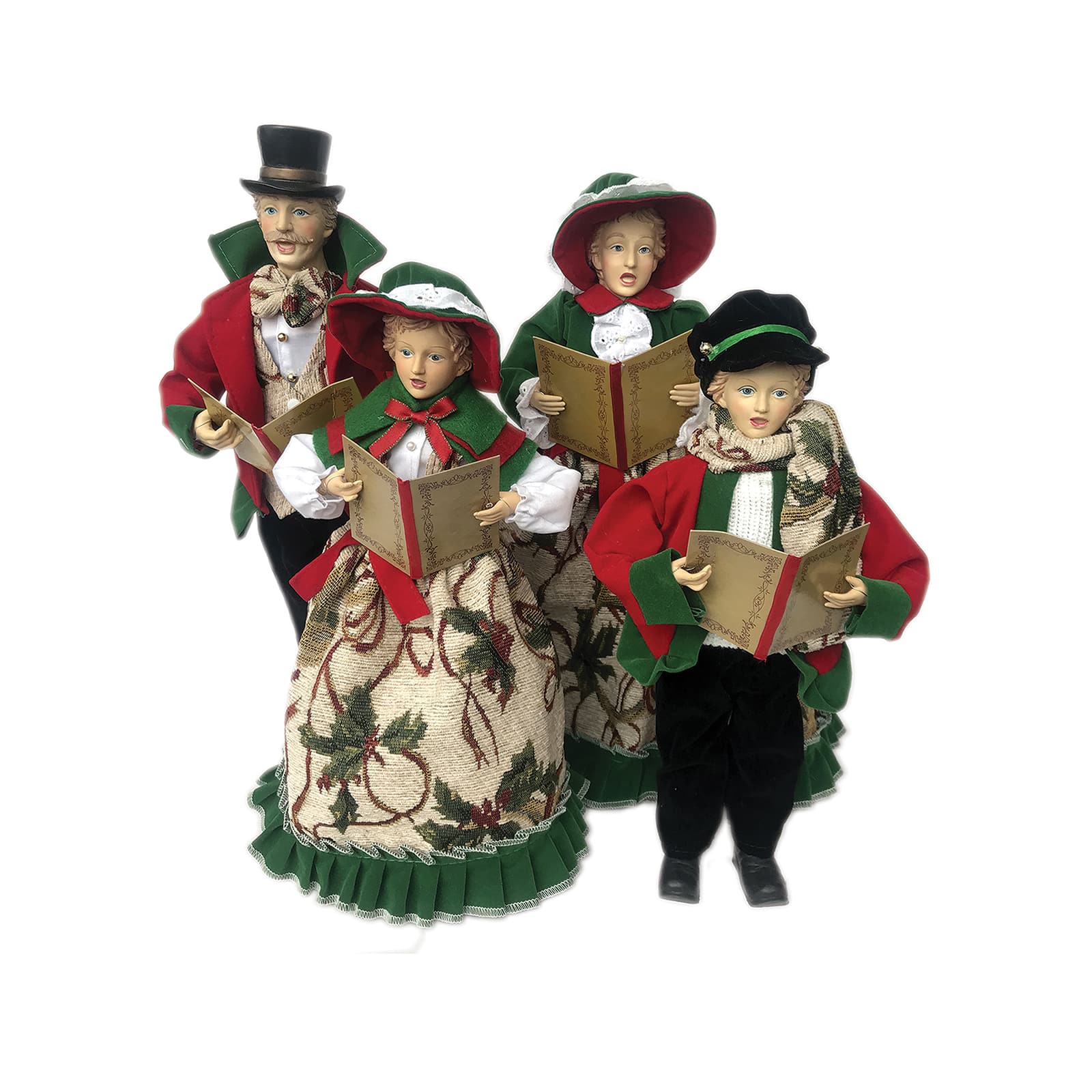 Santa's Workshop Christmas Holly Carolers Set
