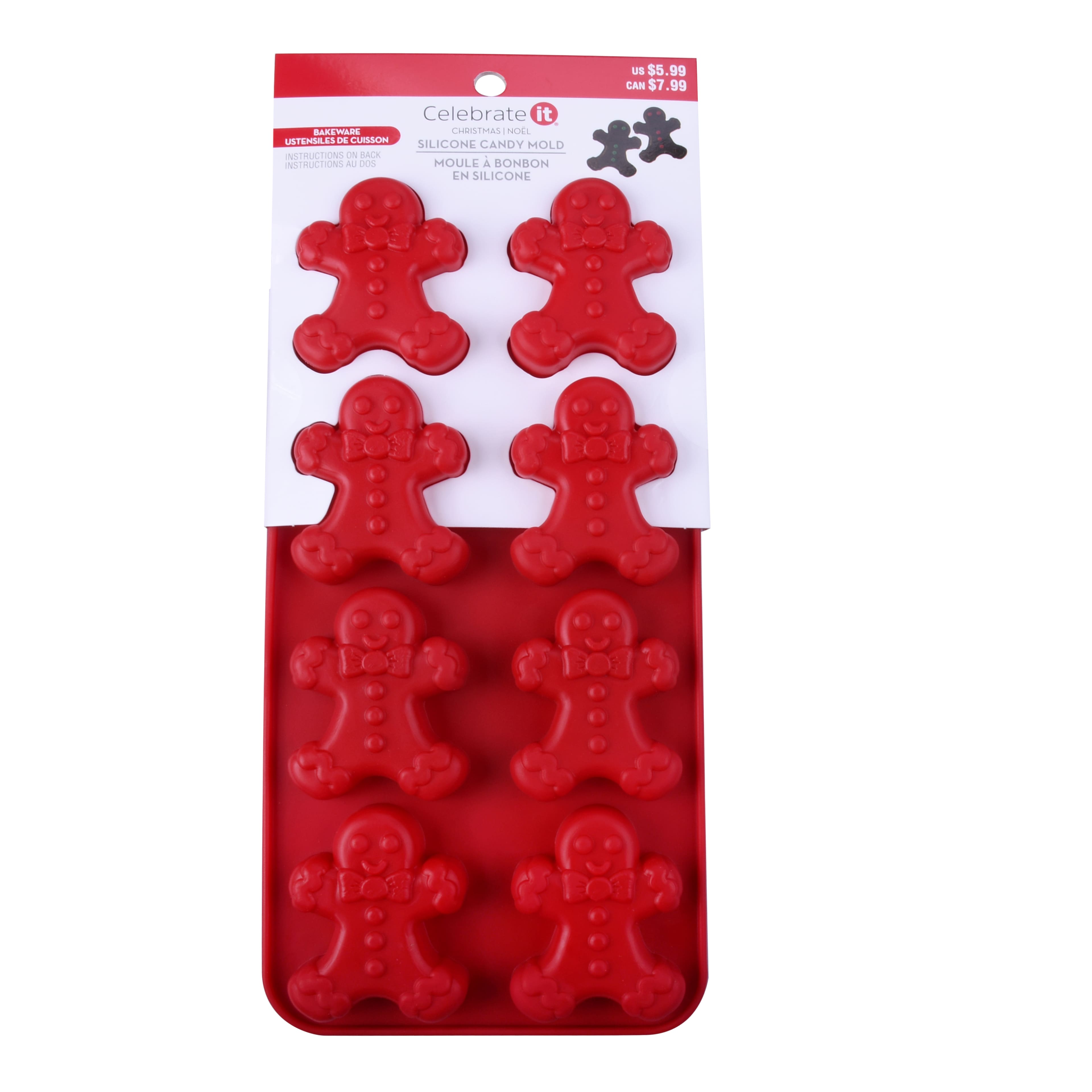 Christmas Gingerbread Man Silicone Candy Mold by Celebrate It&#xAE;