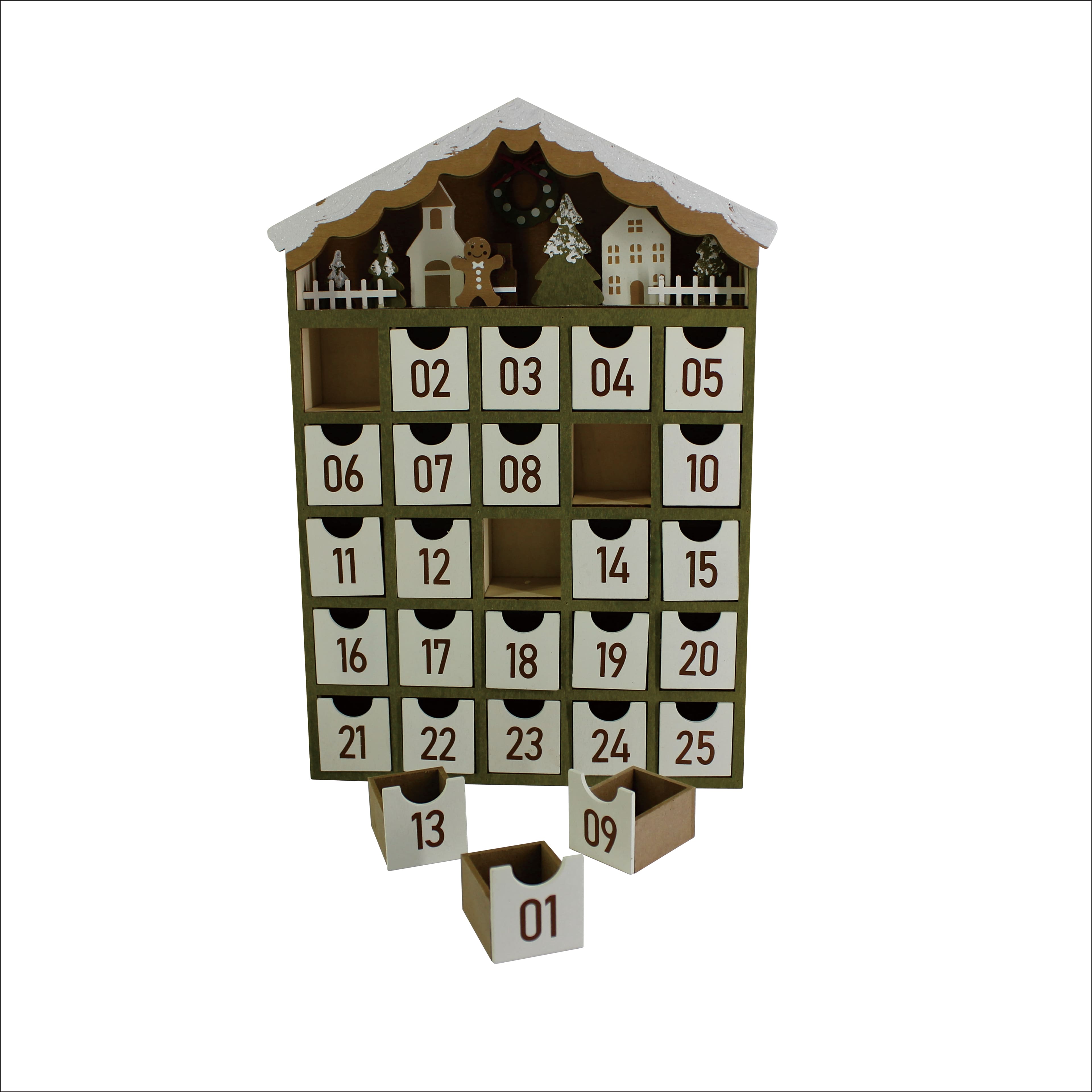 14.75&#x22; Gingerbread Advent Calendar by Ashland&#xAE;