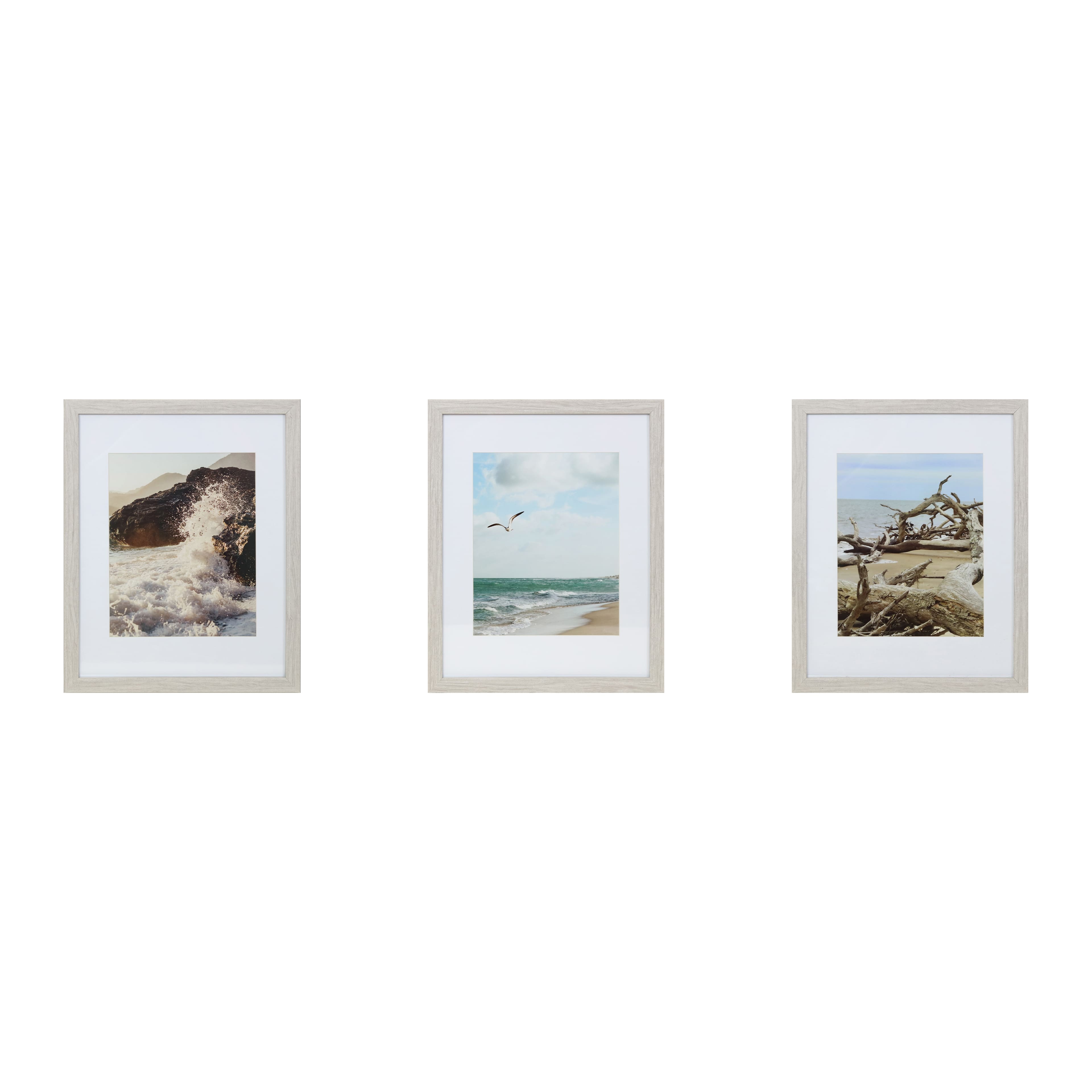 3 Pack Gray 8&#x22; x 10&#x22; Frame Set with Mat, Gallery&#x2122; by Studio D&#xE9;cor&#xAE;