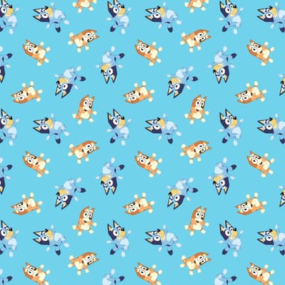 Bluey on Blue Background Cotton Fabric | Michaels