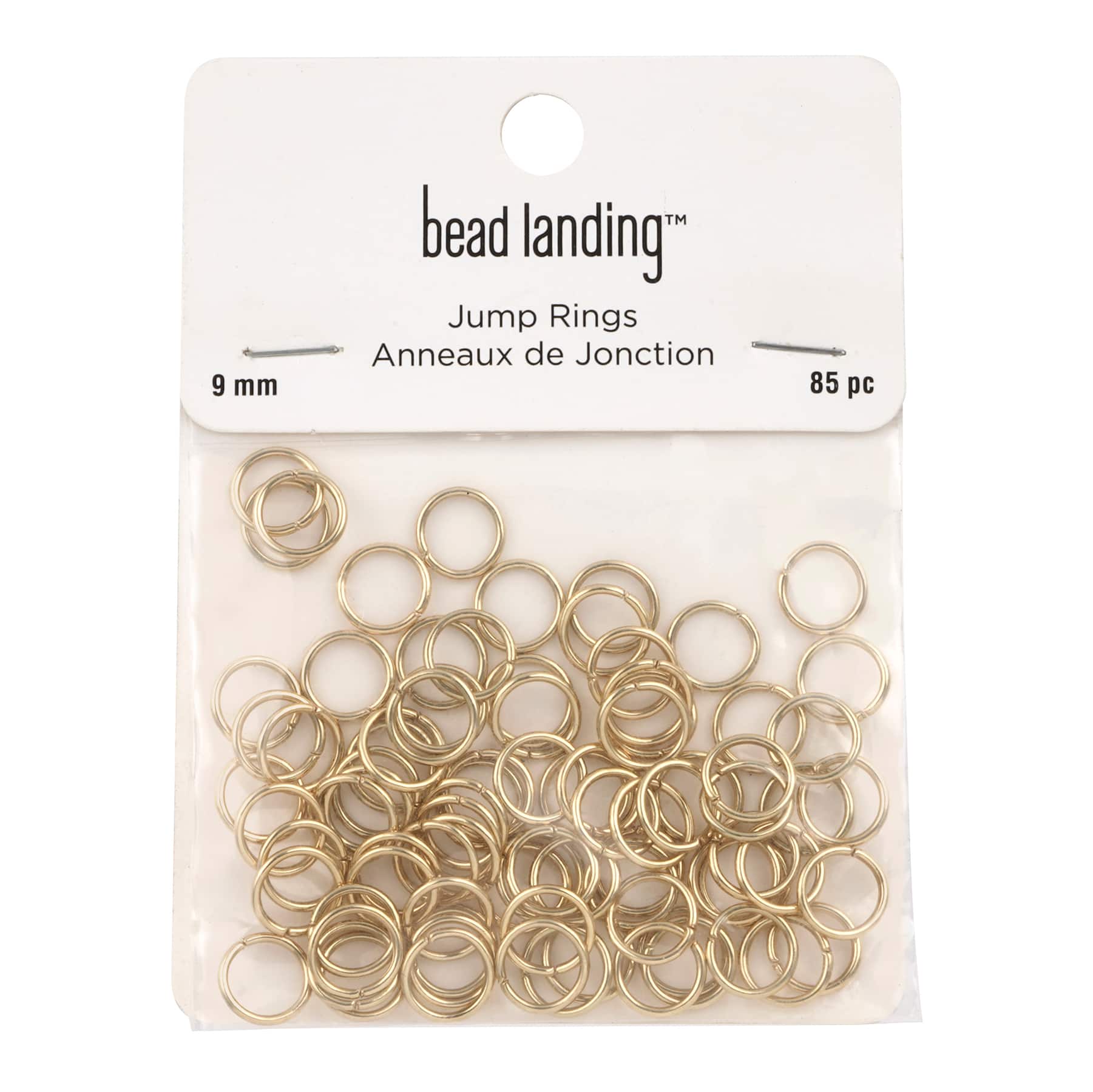 12 Packs: 85 ct. (1,020 total) 9mm Gold Jump Rings by Bead Landing&#x2122;