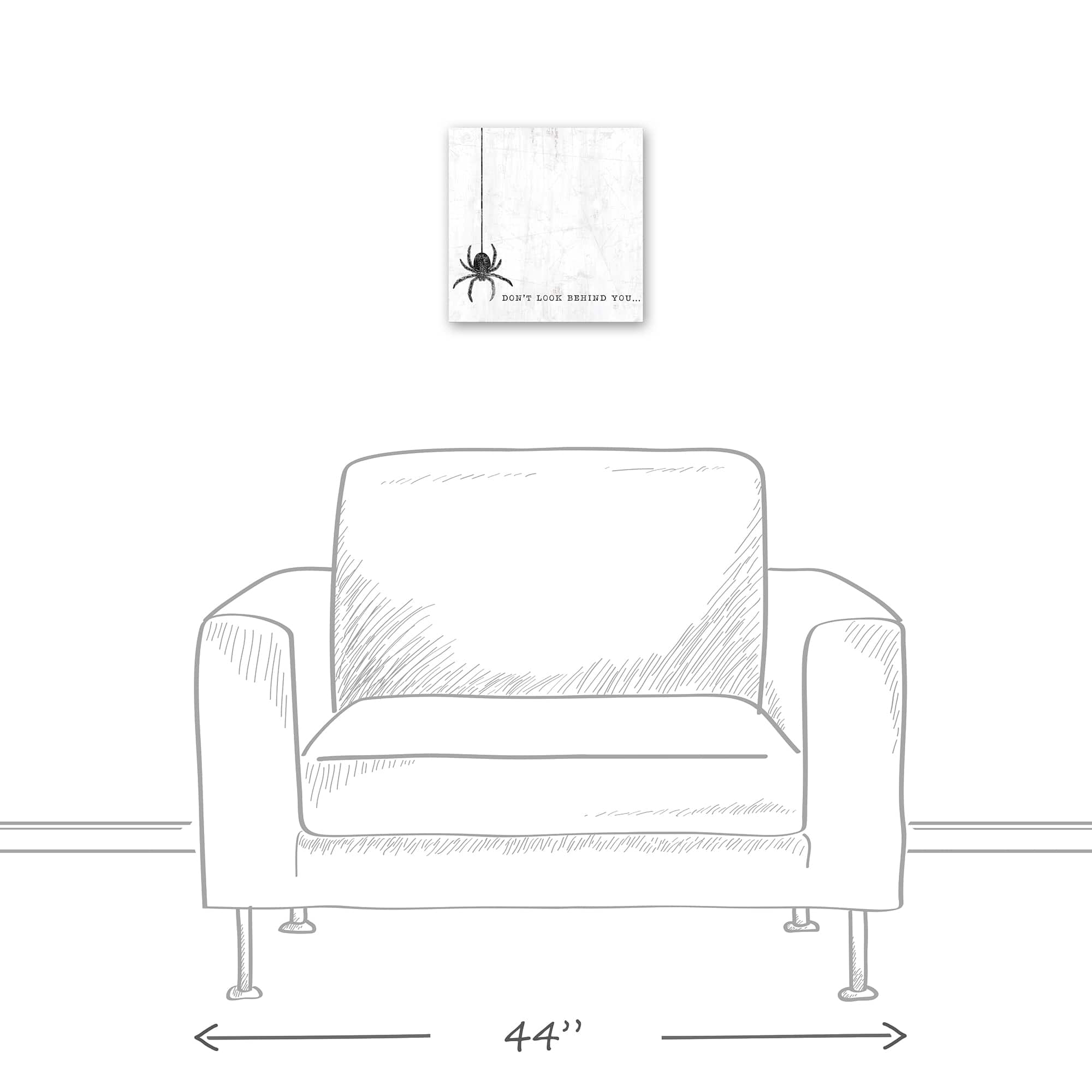 Don't Look Behind You Spider Canvas Wall Art