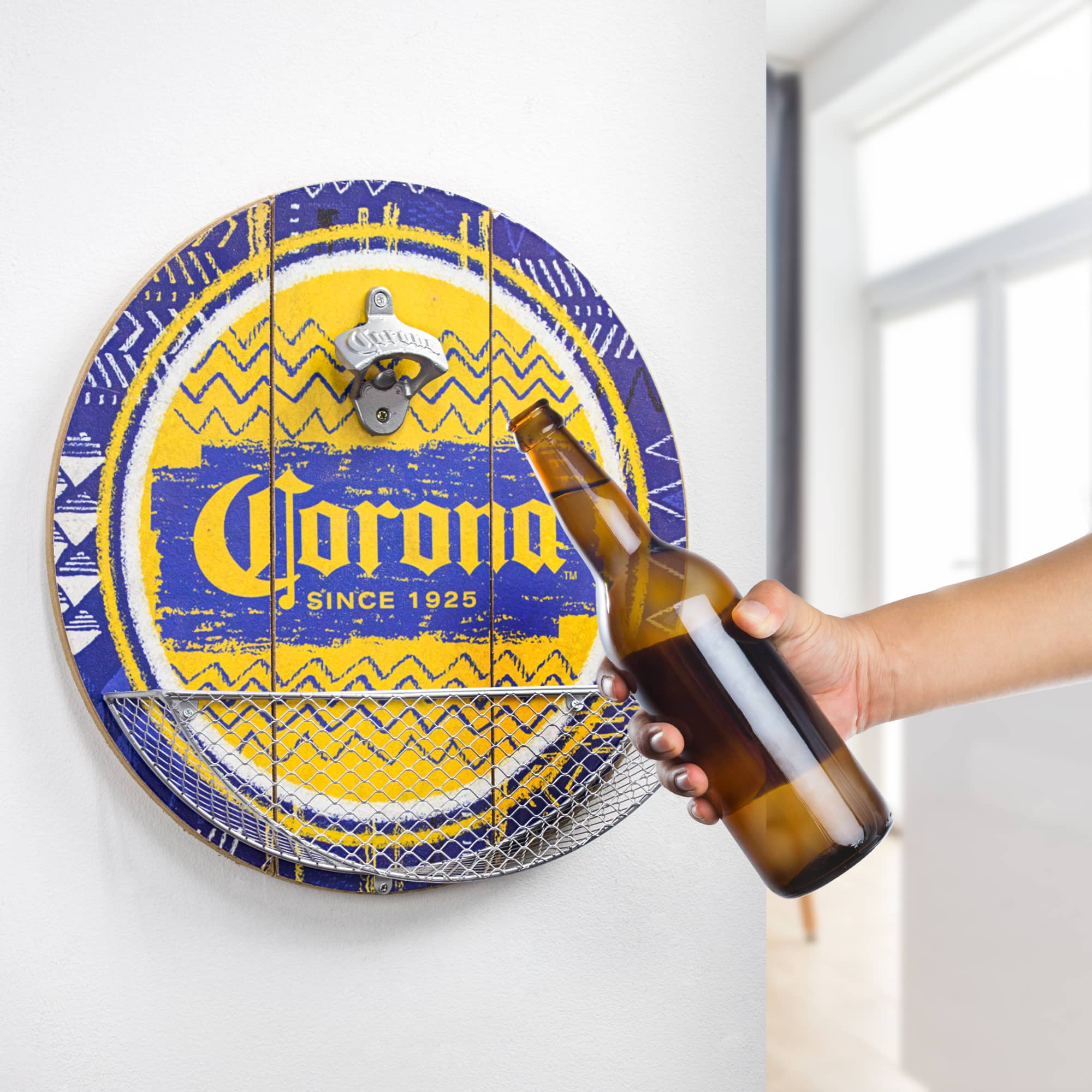 Corona Beer Bottle Opener &#x26; Cap Catcher Wall D&#xE9;cor