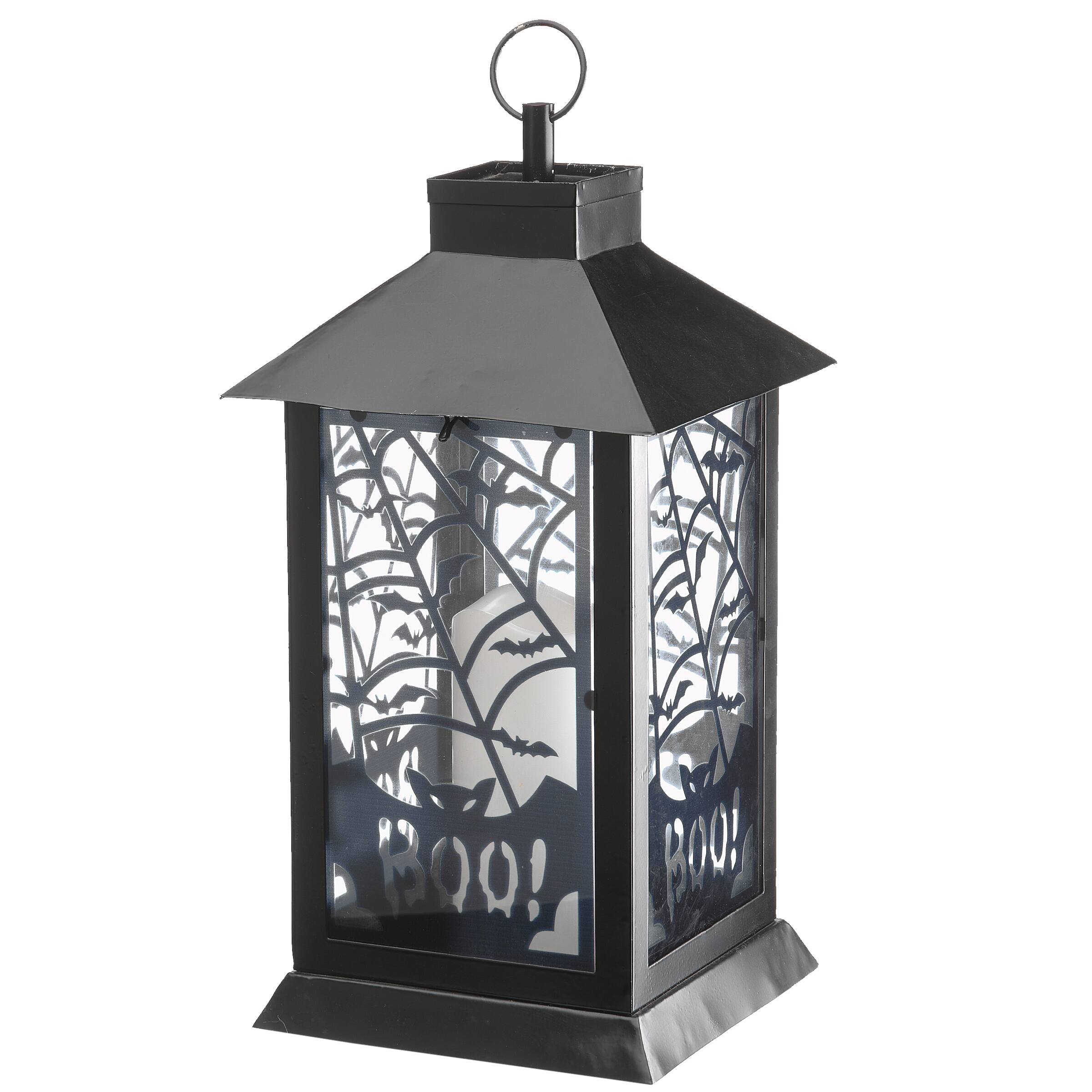 16&#x22; Black Halloween Bats Lantern