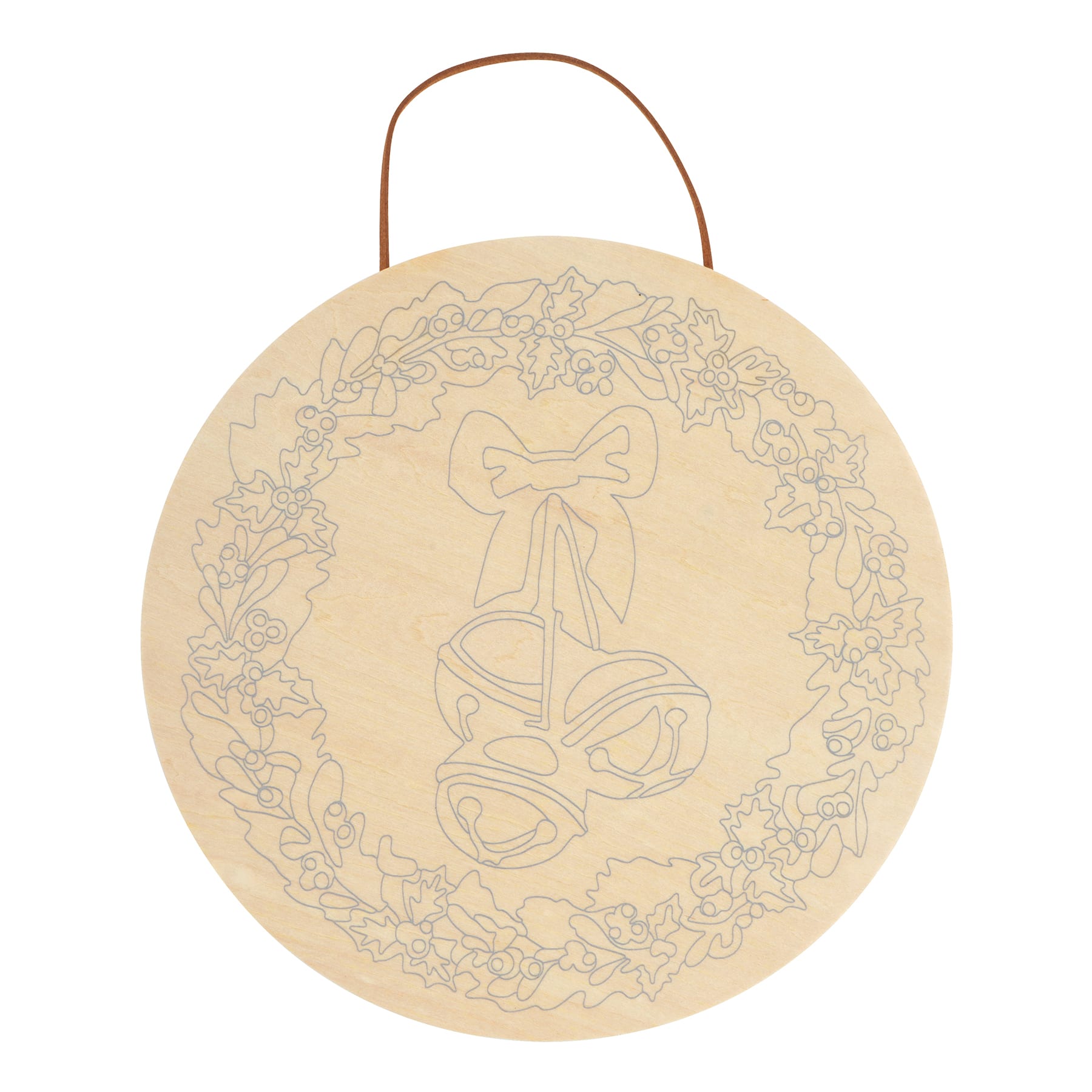 Jingle Bells Paint-by-Number Round Plywood Surface Kit by Artist&#x27;s Loft&#xAE;