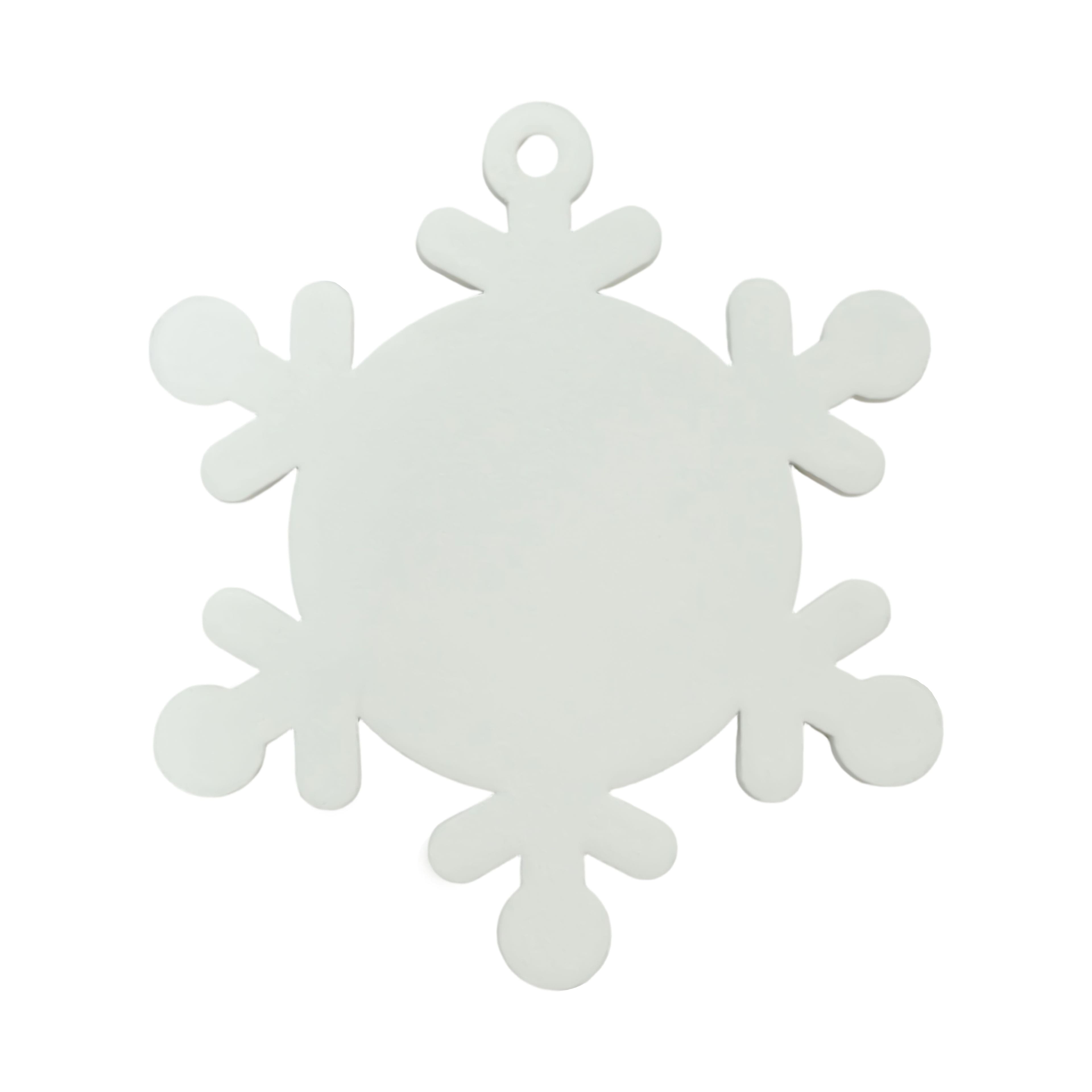 3.5" DIY Whitewashed Plywood Snowflake Ornaments, 12ct. by Make Market®