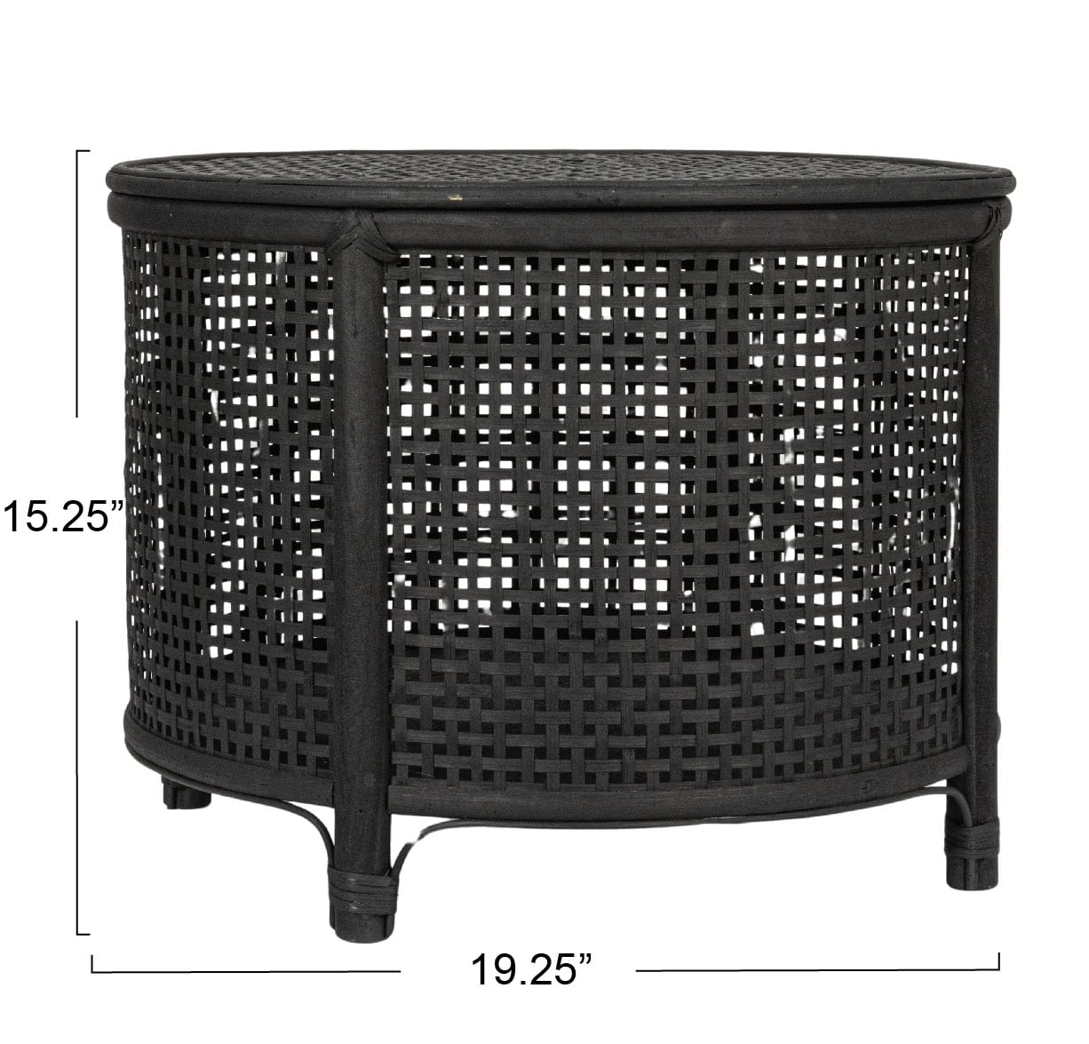 Hello Honey&#xAE; Round Bamboo &#x26; Rattan Accent Table