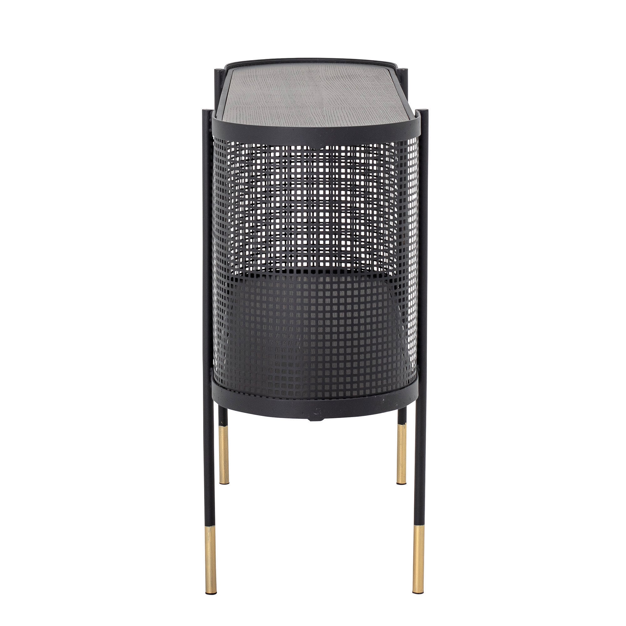 Hello Honey® Metal Console Table with Shelf & Brass Finish Legs