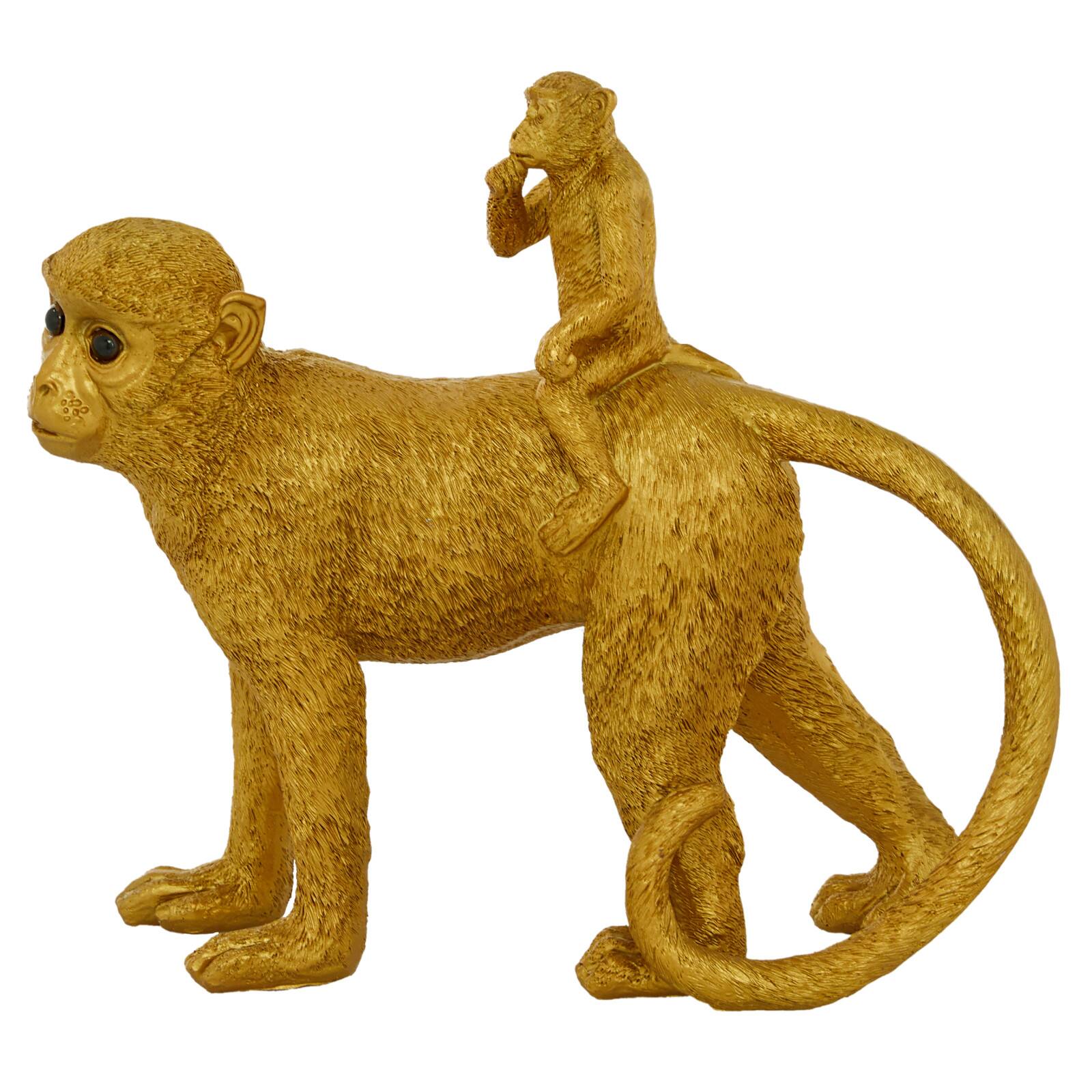 12" Gold Eclectic Monkey Sculpture Accent Pieces Michaels