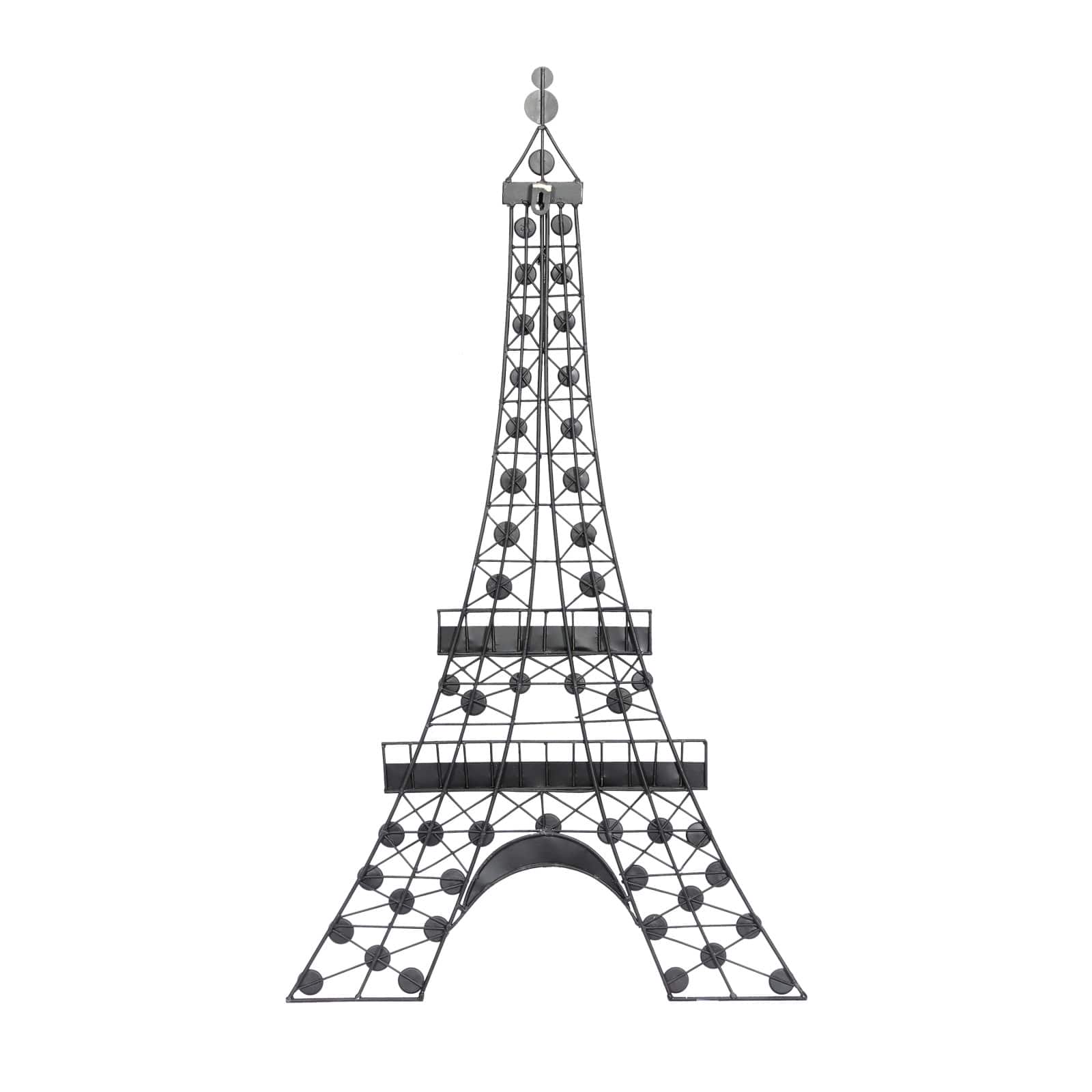 32" Black Metal Eiffel Tower Glam Wall Décor