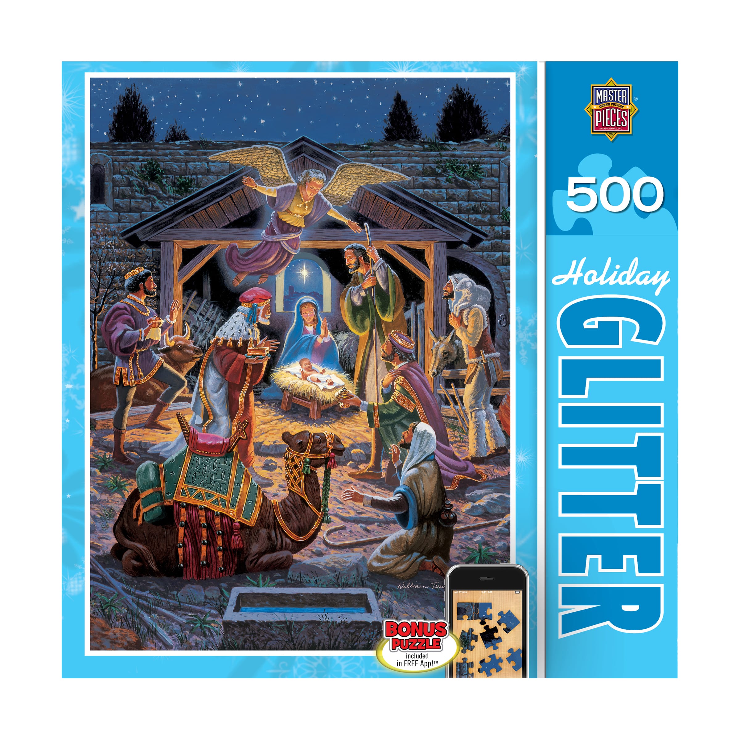 Holy Night 500 Piece Holiday Glitter Puzzle | Michaels