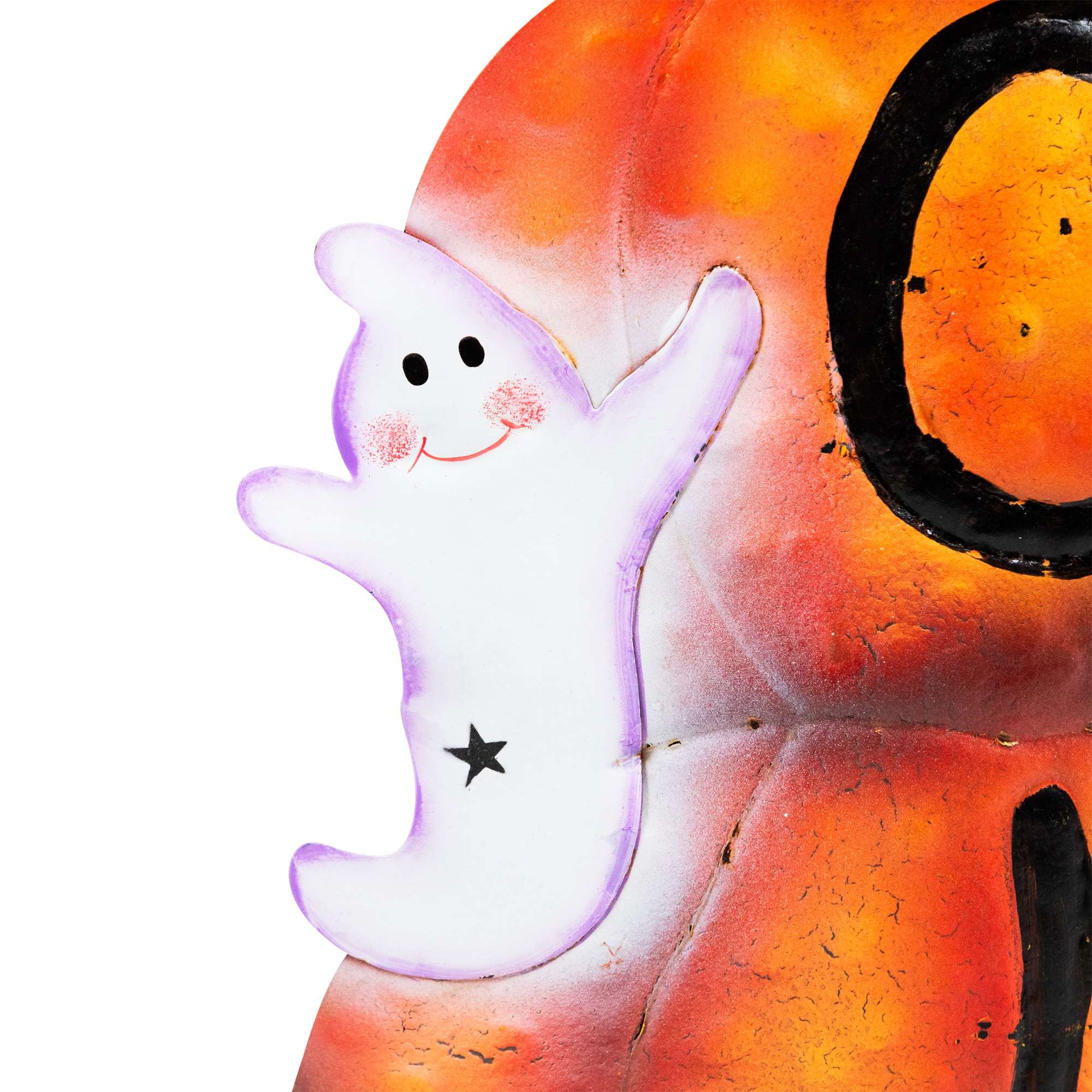 33&#x22; Orange &#x26; Black Stacked Pumpkins Outdoor Halloween Decoration