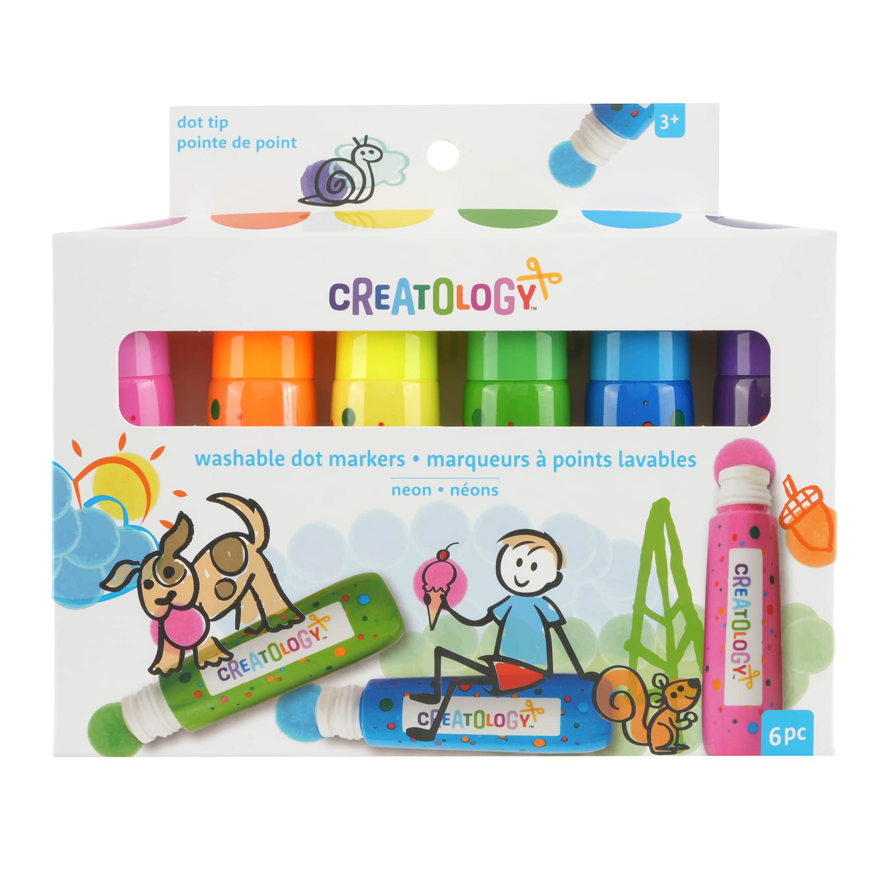 6 Color Neon Dot Markers by Creatology&#xAE;