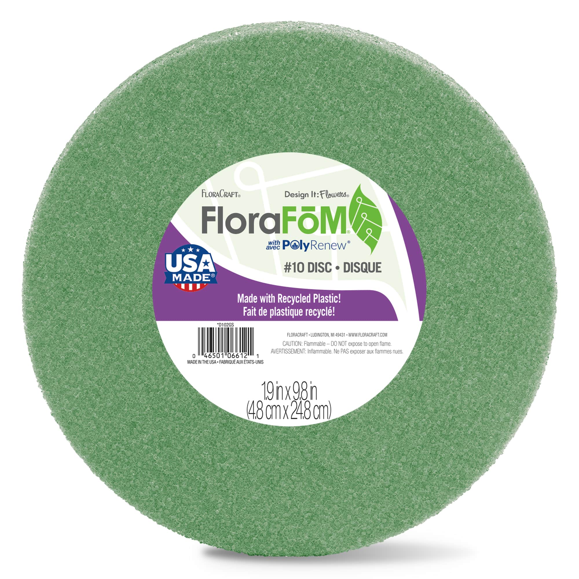 12 Pack: FloraCraft® FloraFōM® 10" Green Foam Disc