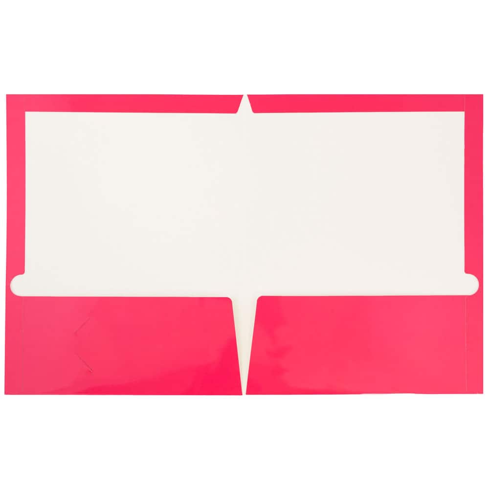 JAM Paper Laminated 2-Pocket Glossy Folders, 6ct.