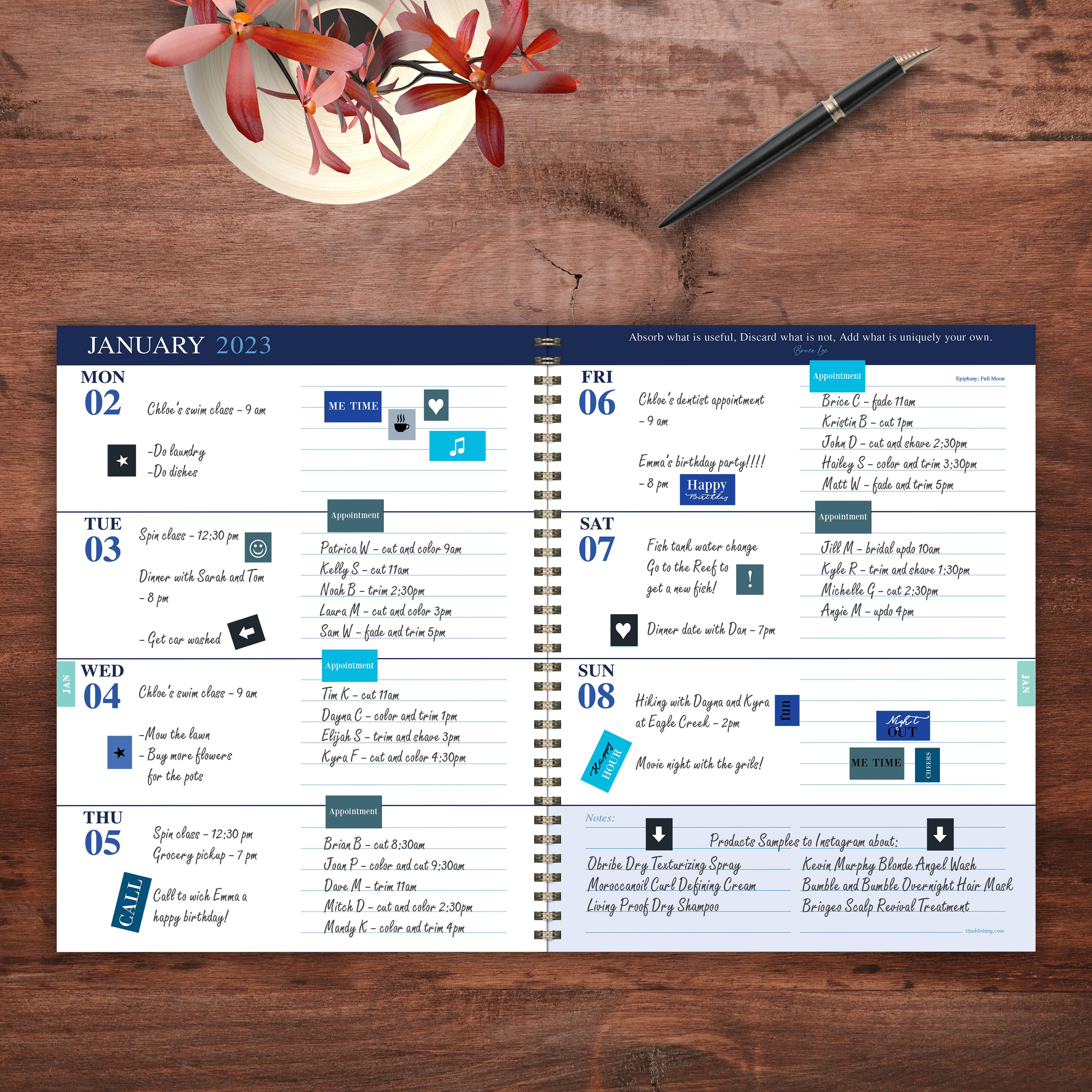 TF Publishing 2022-2023 Abstract Floral Large Planner