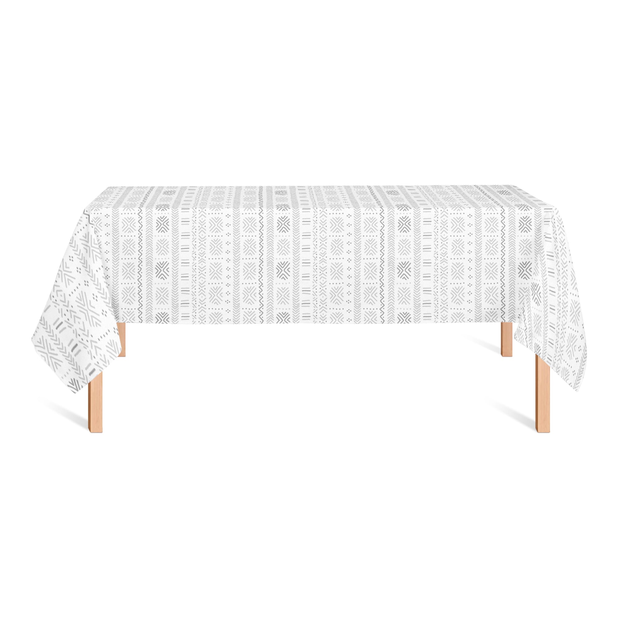 Gray Mudcloth Tablecloth
