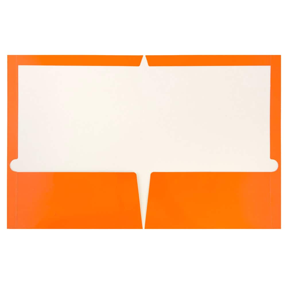 JAM Paper Glossy Laminated Two Pocket Folders, 100ct.