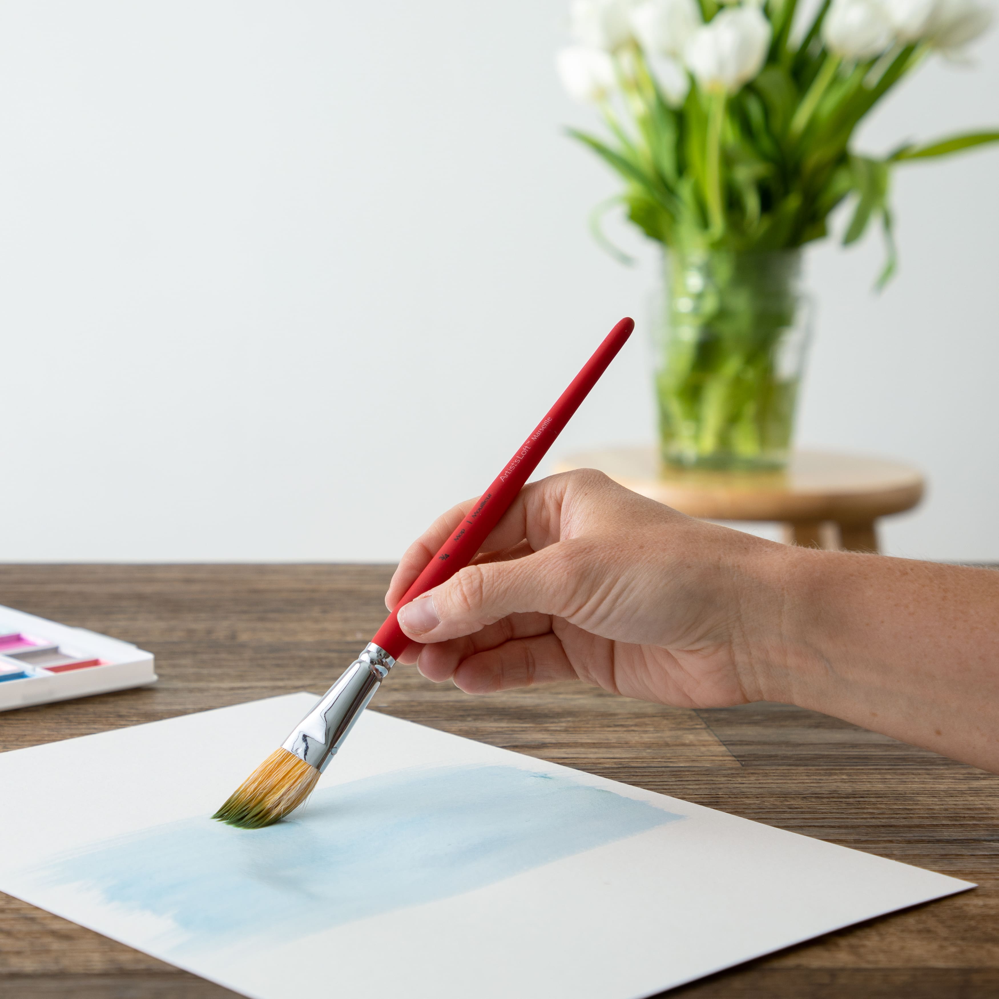 12 Pack: Marseille Golden Camel Short Handle Mop Brush by Artist's Loft™