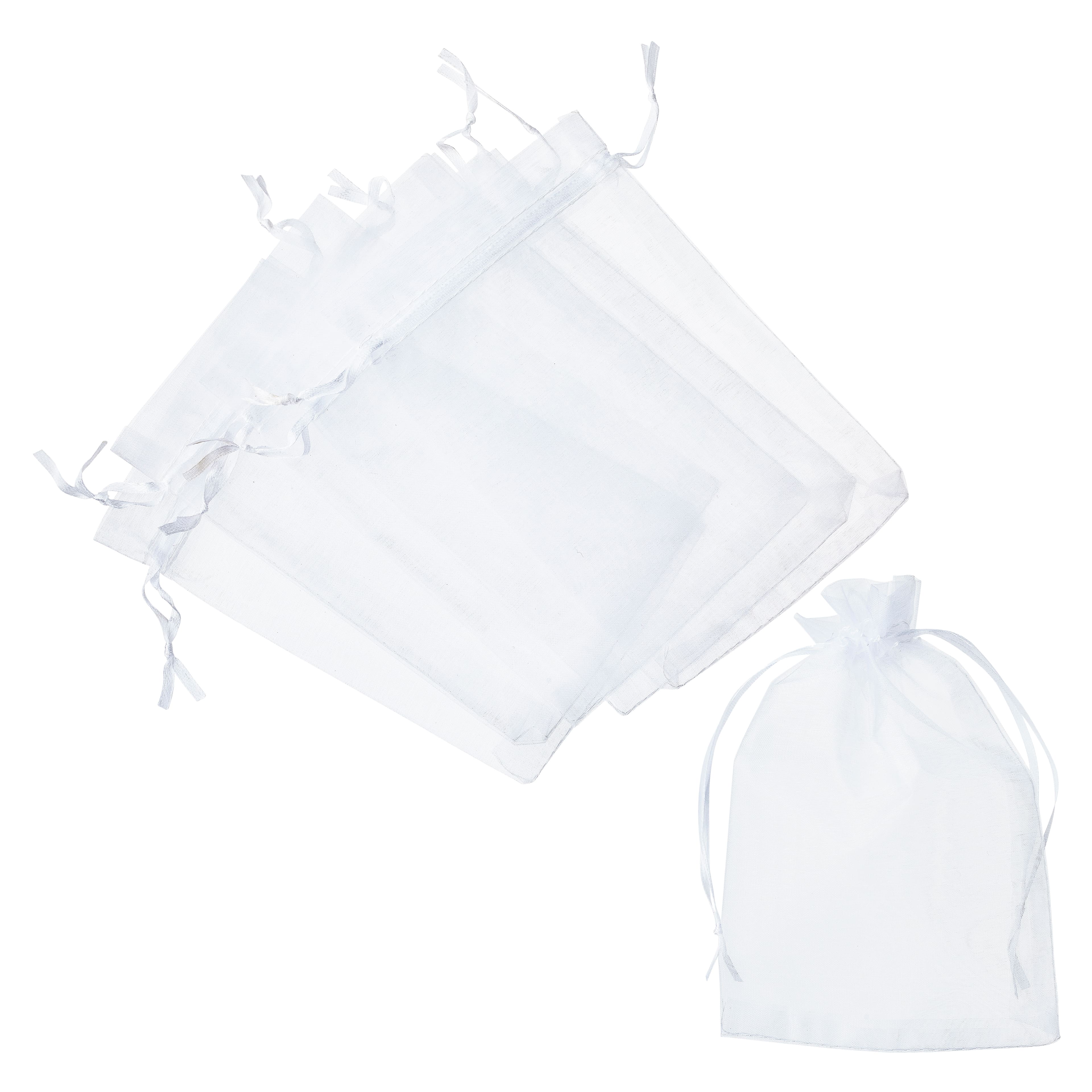 Large White Drawstring Plastic Bag With Imprint