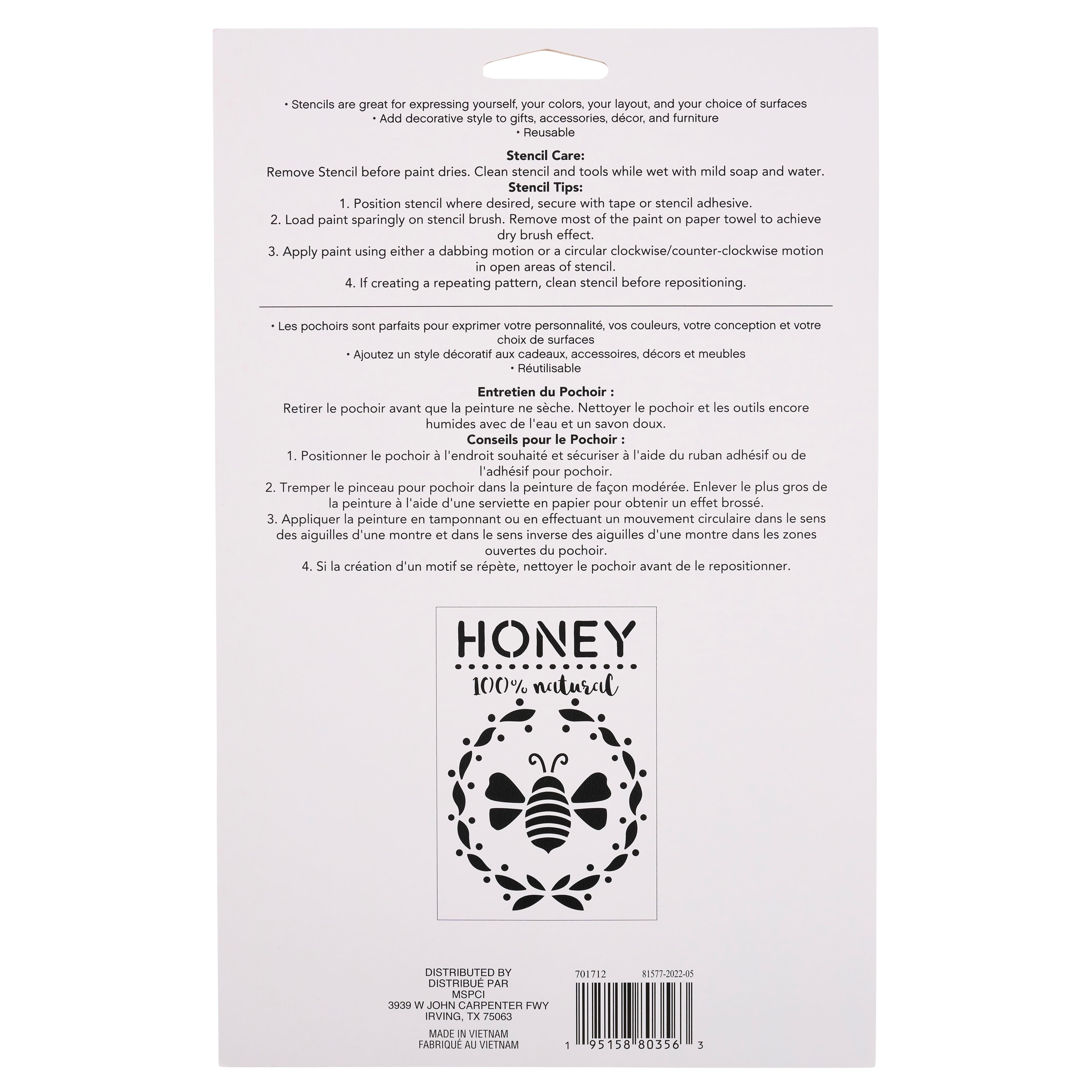 Honey Stencils by Craft Smart&#xAE;, 7&#x22; x 10&#x22;