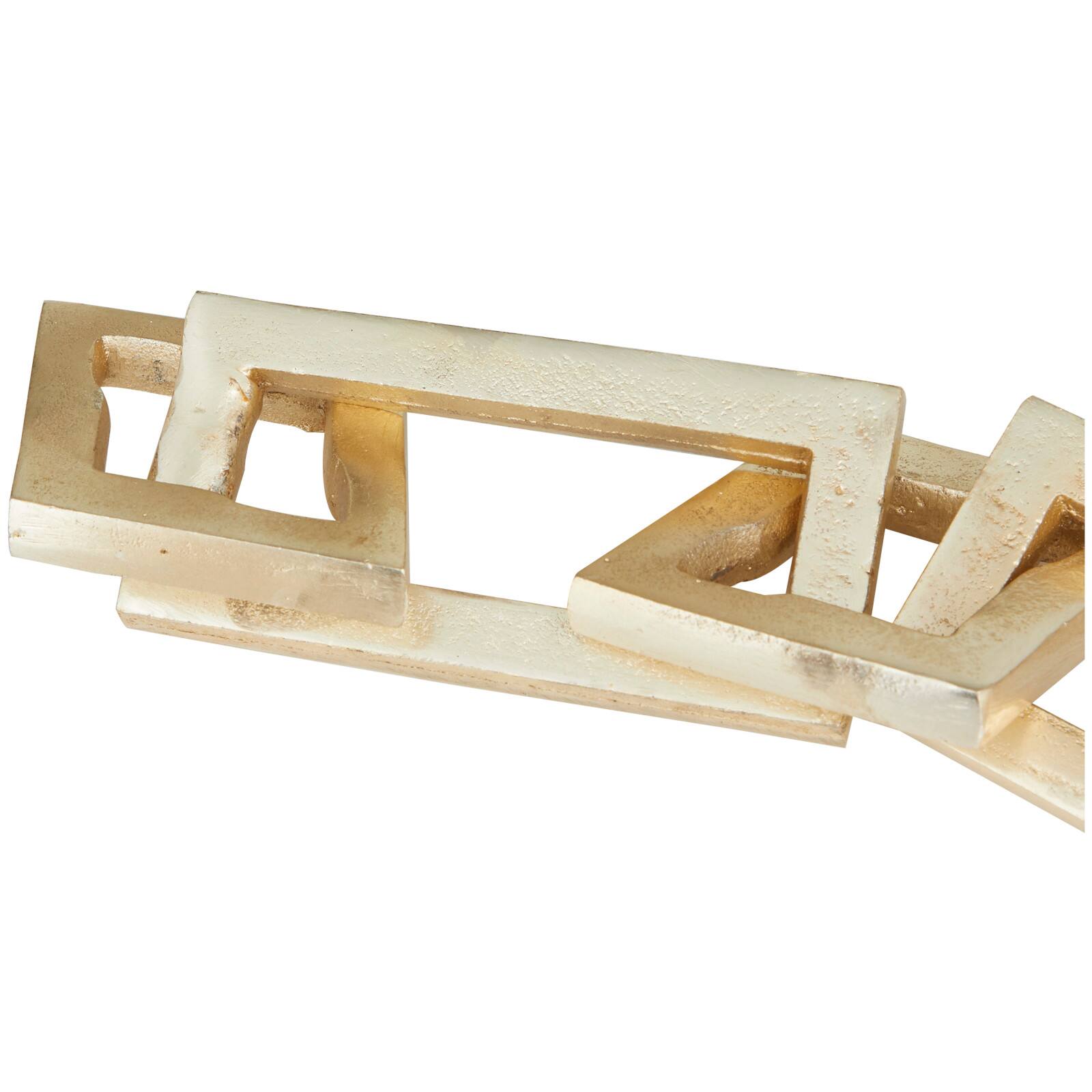 CosmoLiving by Cosmopolitan 17" Gold Aluminum Chain Sculpture