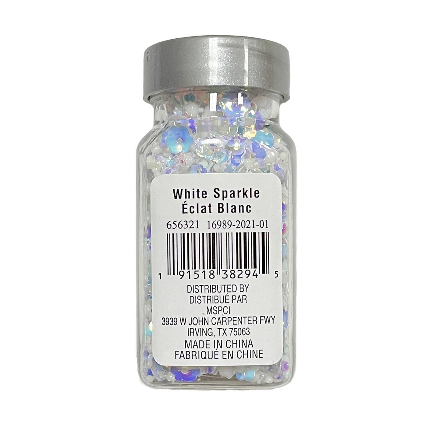 12 Pack: White Mixed Sequins Specialty Glitter by Recollections™