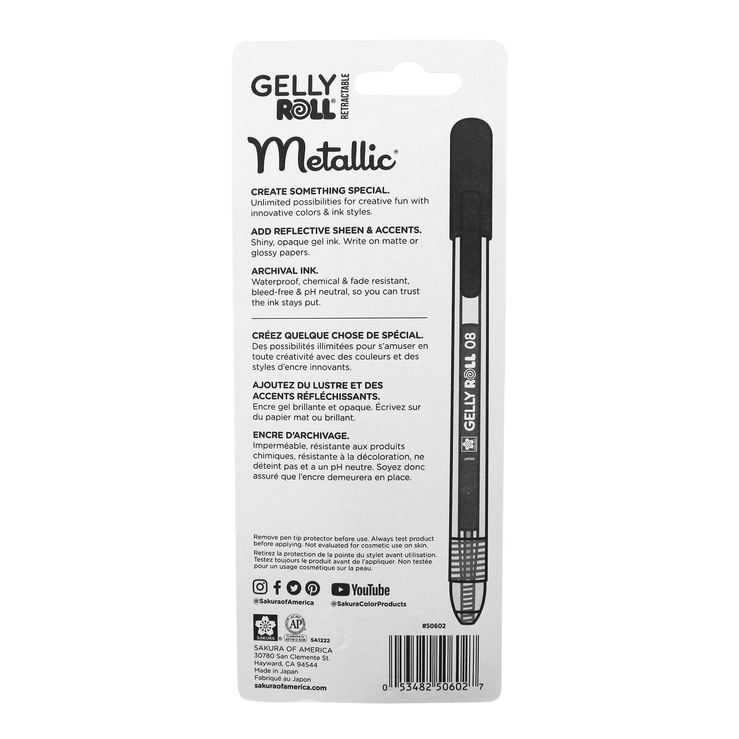 6 Packs: 3 ct. (18 total) Gelly Roll® Metallic® Medium Retractable Pens