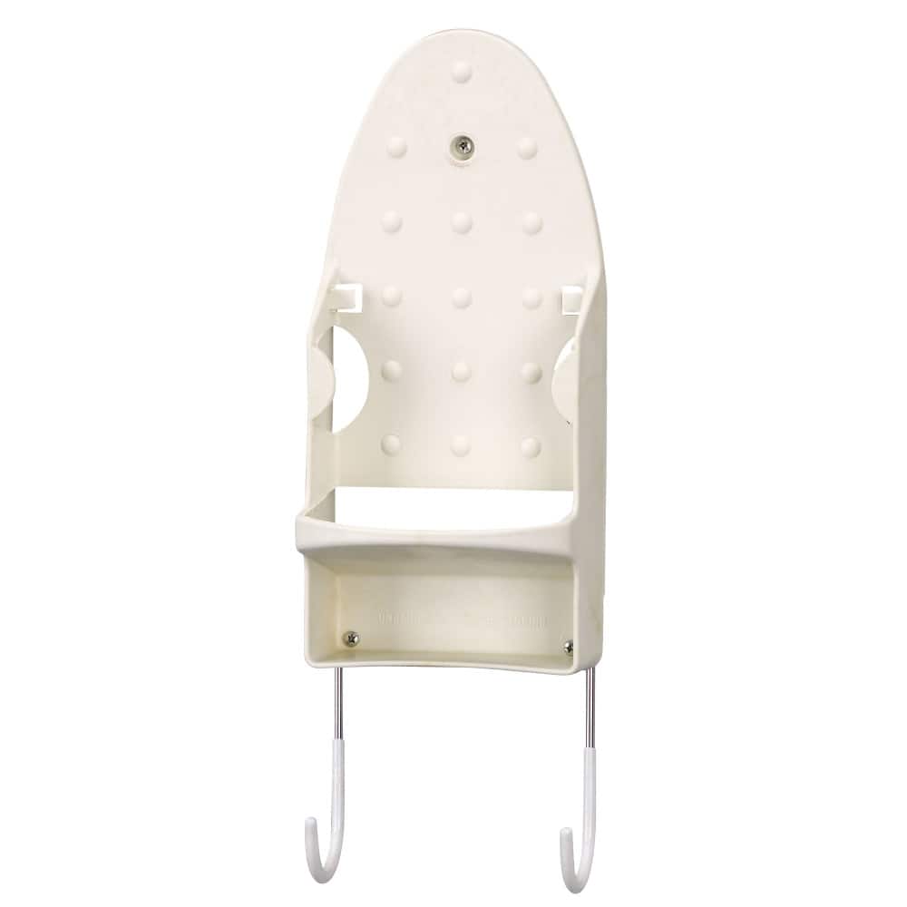 Household Essentials Iron Wall Mount with Attached Ironing Board Hooks