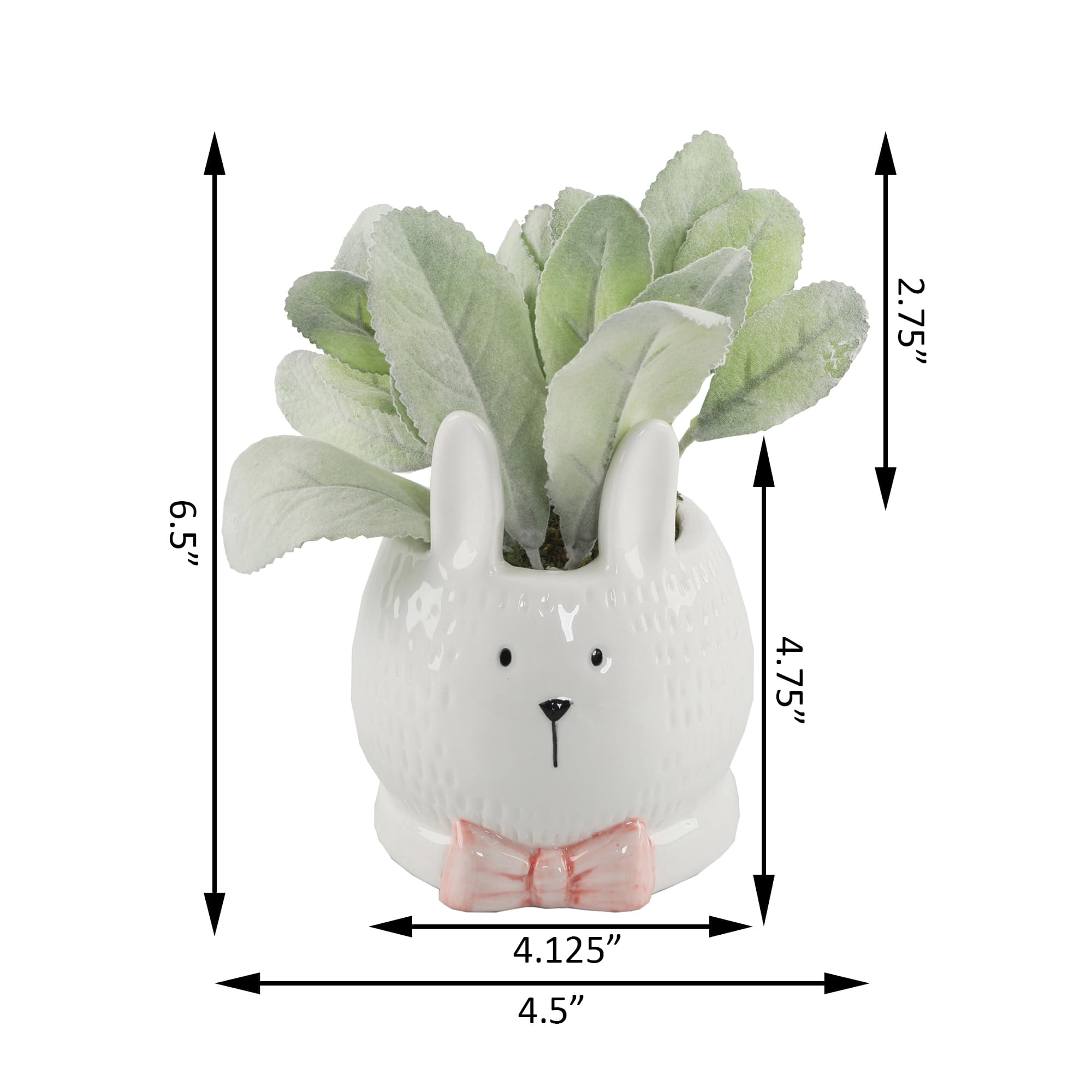 Flora Bunda&#xAE; 6.5&#x22; Lamb&#x27;s Ear in Ceramic Bunny