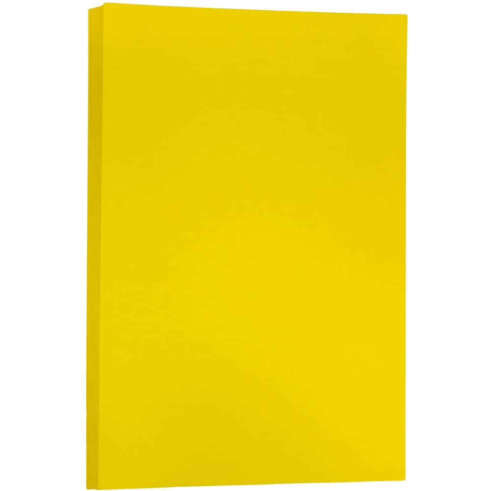 Jam Paper & Envelope Tabloid Cardstock, 11 x 17, 65lb Yellow, 50/Pack