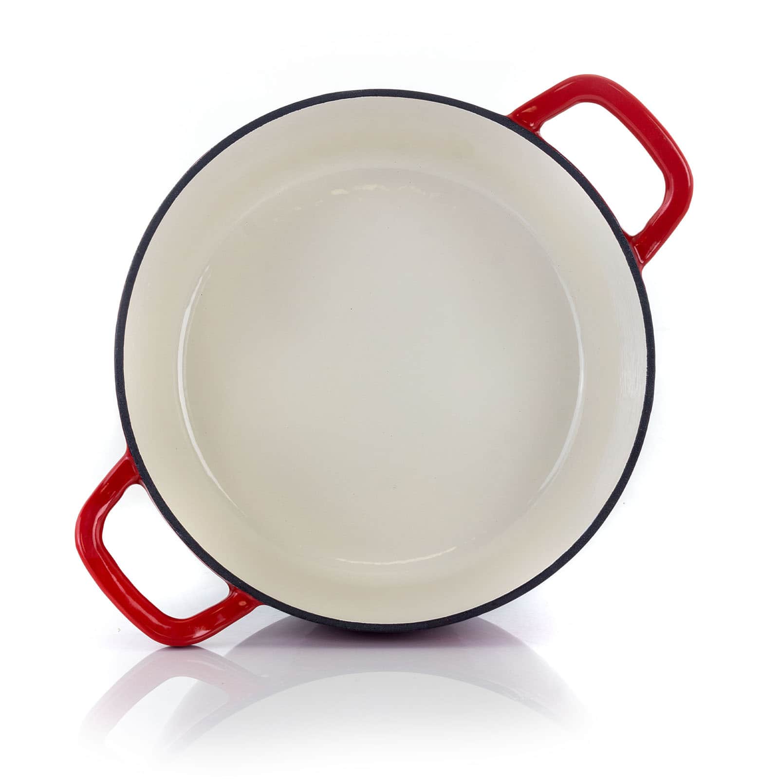 MegaChef 5qt. Red Enameled Cast Iron Casserole