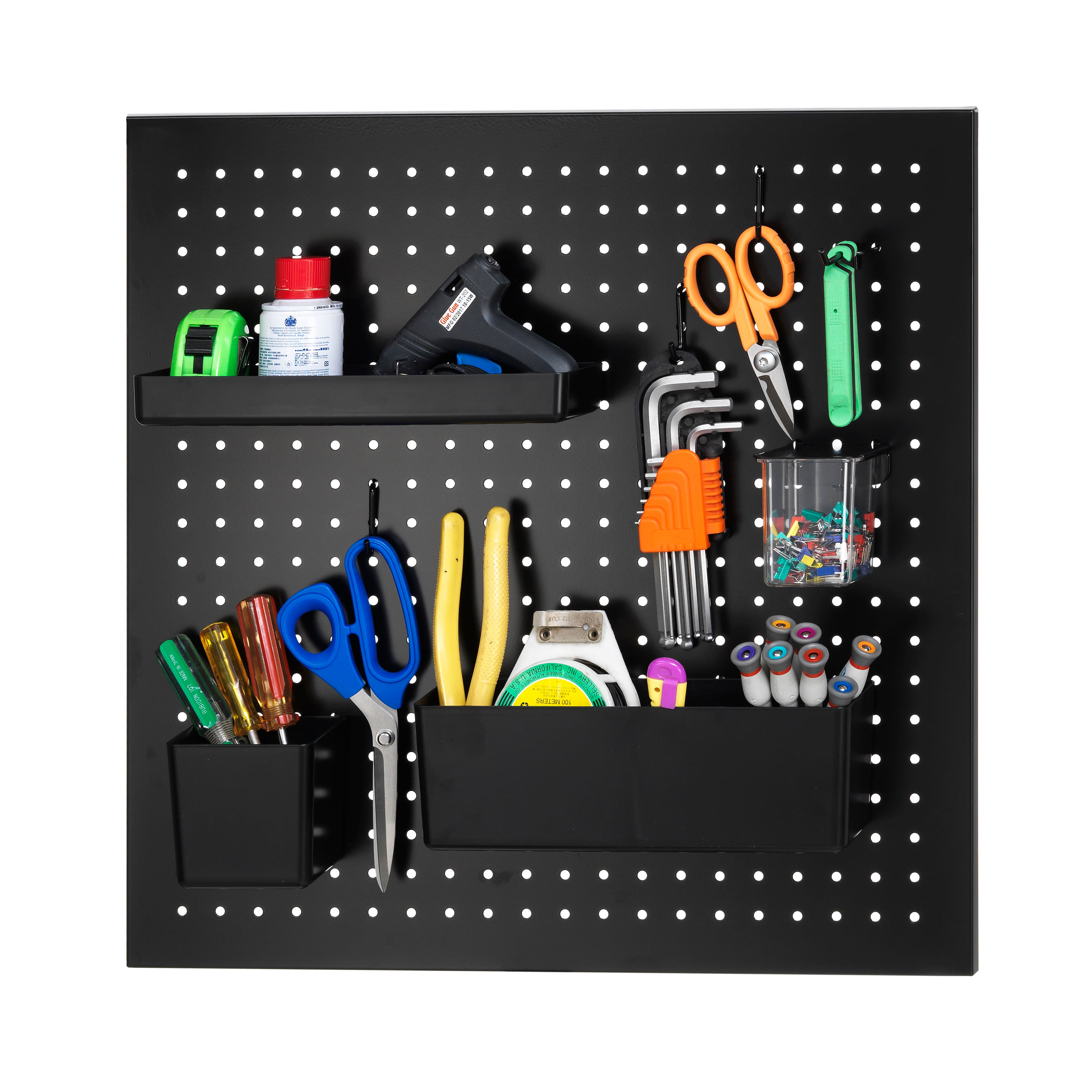 22&#x22; Black Metal Pegboard by Simply Tidy&#xAE;