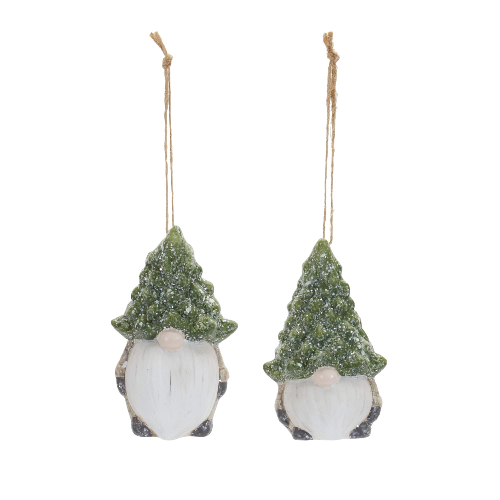 6ct. 3.25" Gnome with Tree Hat Ornaments