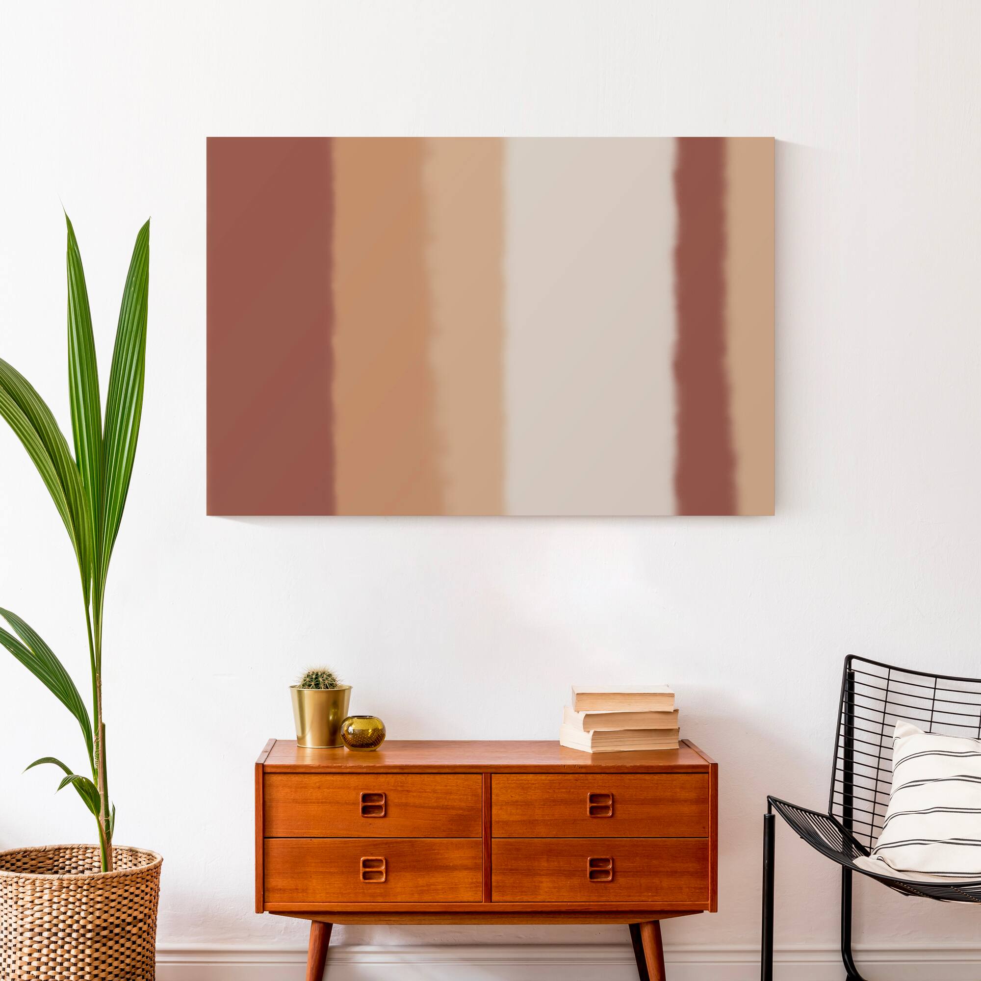 Watercolor Vertical Stripes 36" x 24" Canvas Wall Art