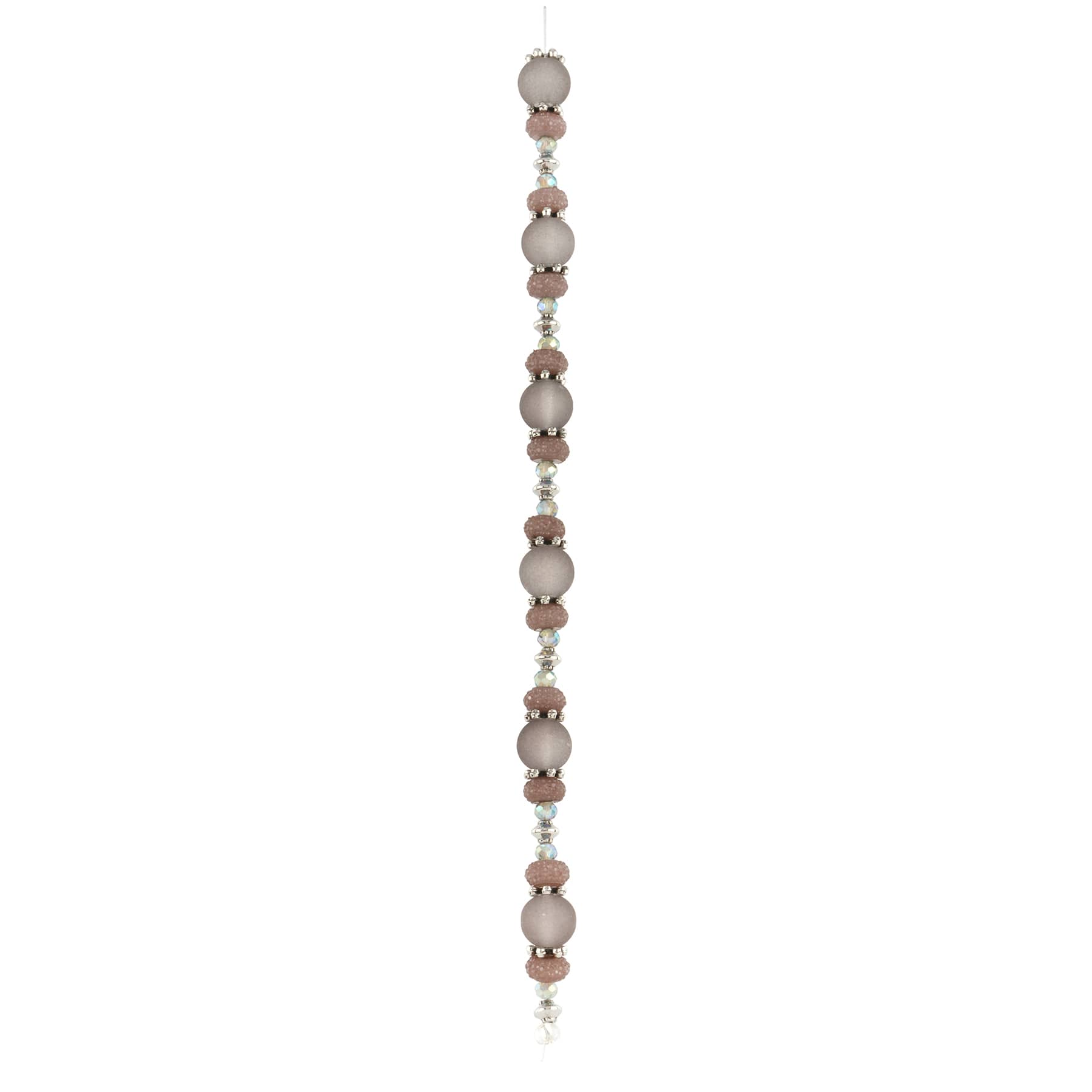 Gray &#x26; Aurora Borealis Glass, Resin &#x26; Metal Bead Mix by Bead Landing&#x2122;