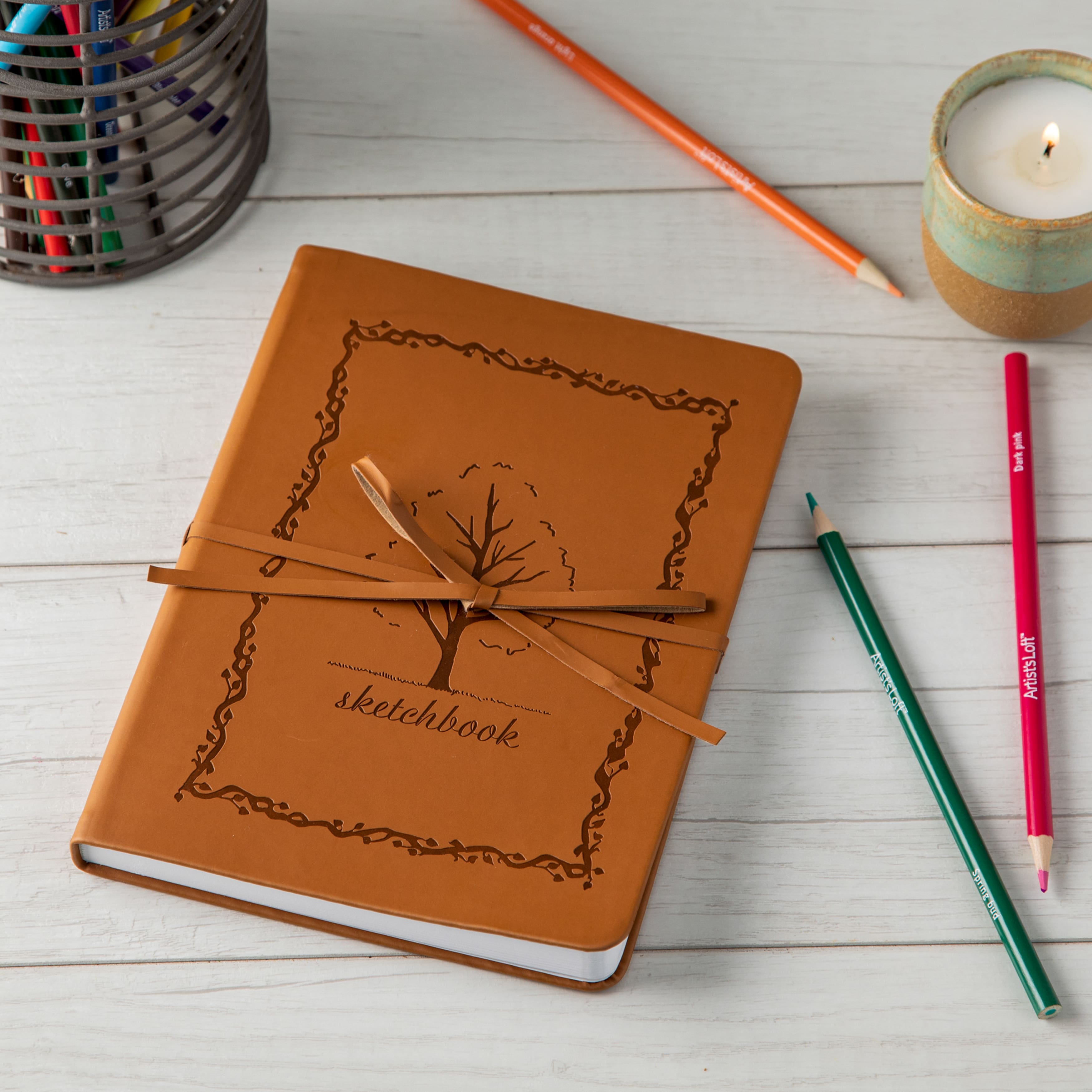 Carnet à croquis tendance à couverture de liège d'Artist's Loft
