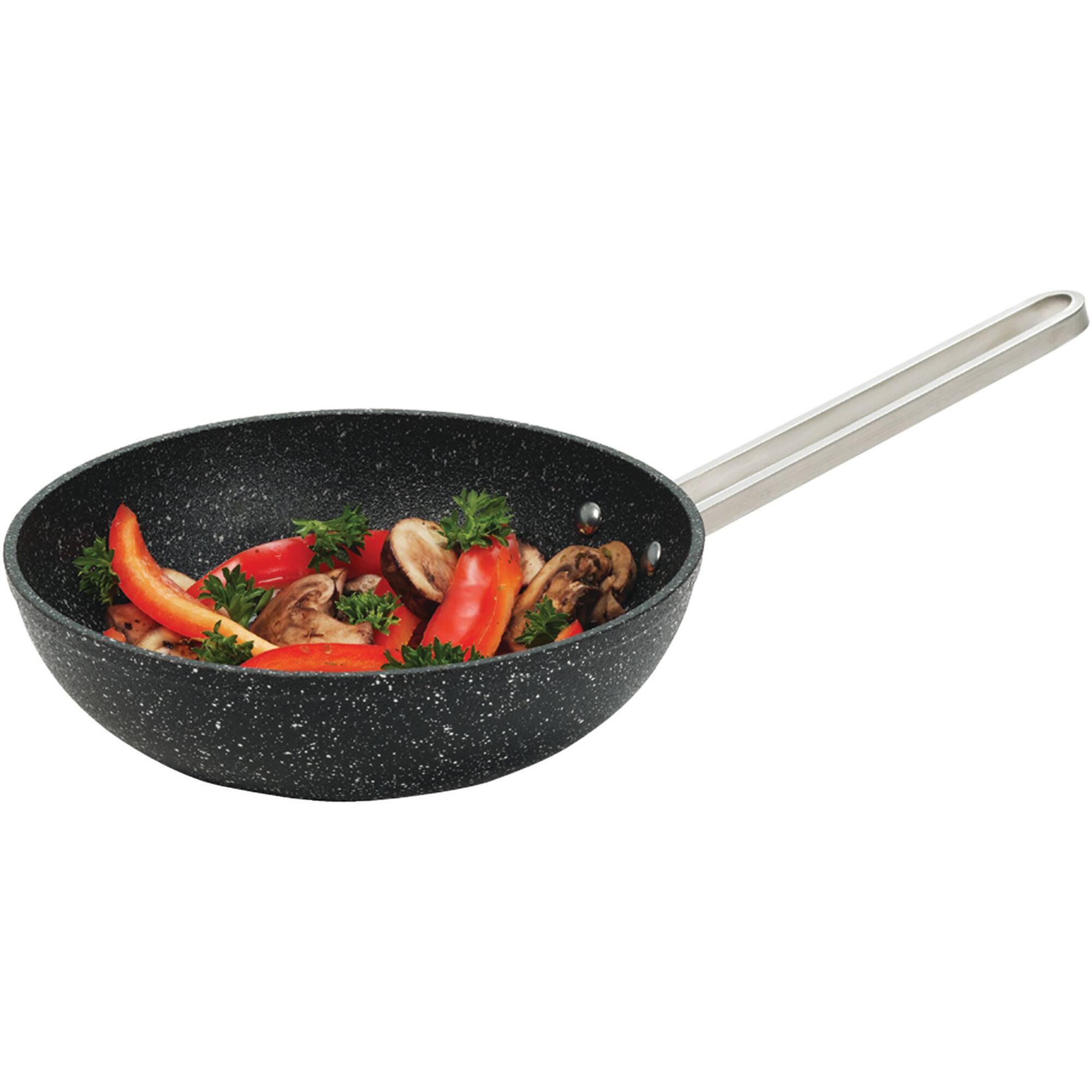 THE ROCK by Starfrit 7.08&#x22; Personal Wok Pan With Stainless Steel Wire Handle