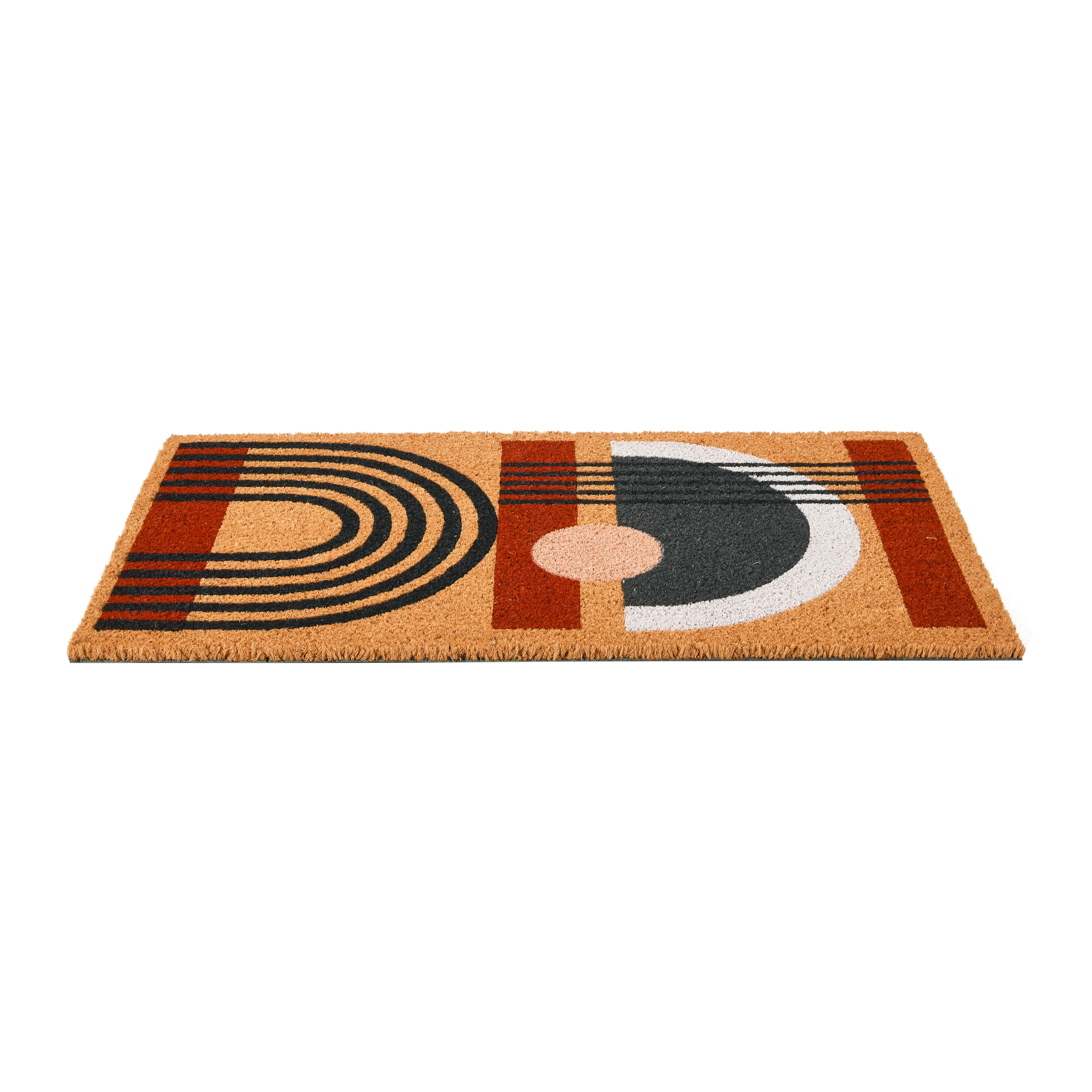 Geometric Coir Doormat