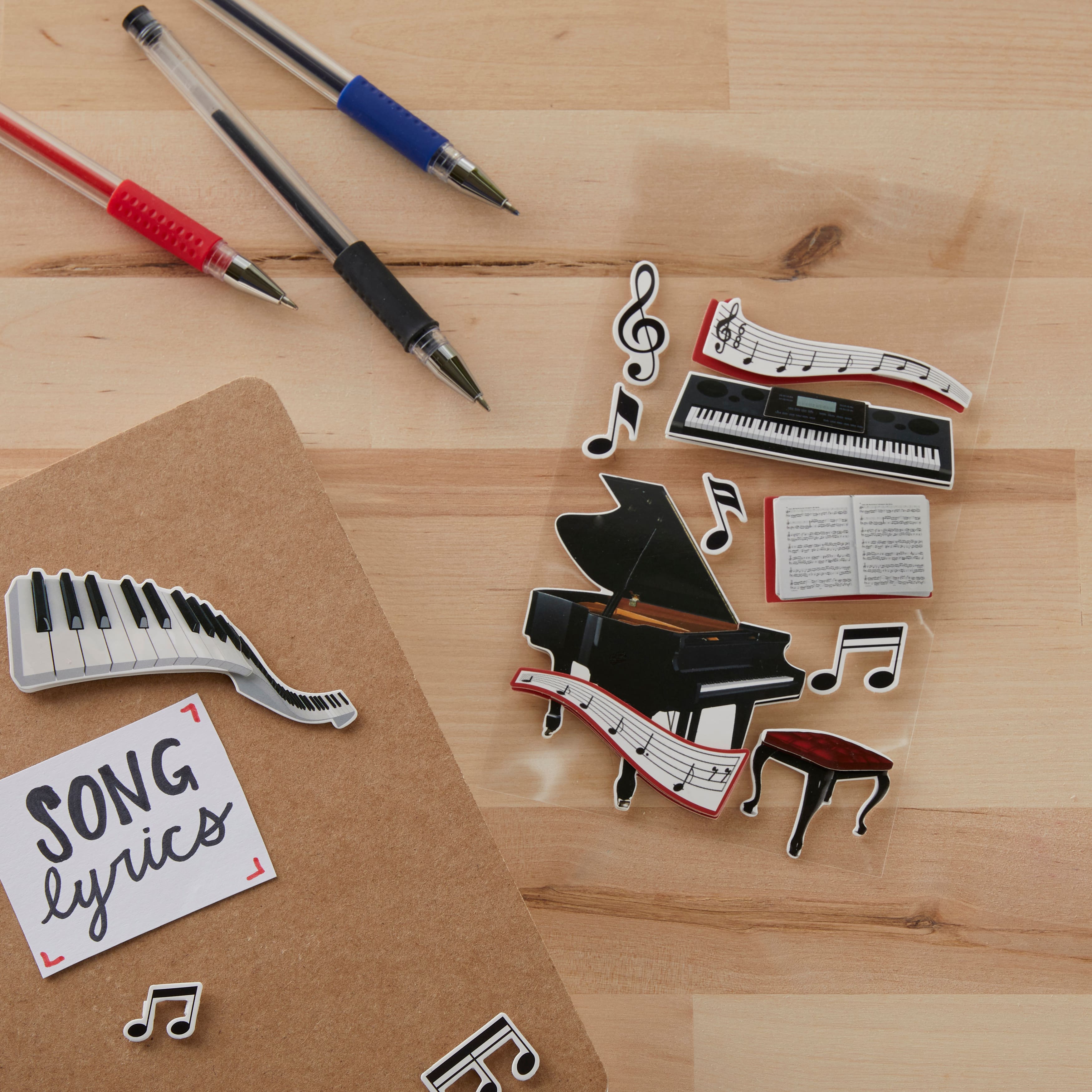 Piano Recital Dimensional Stickers by Recollections&#x2122;