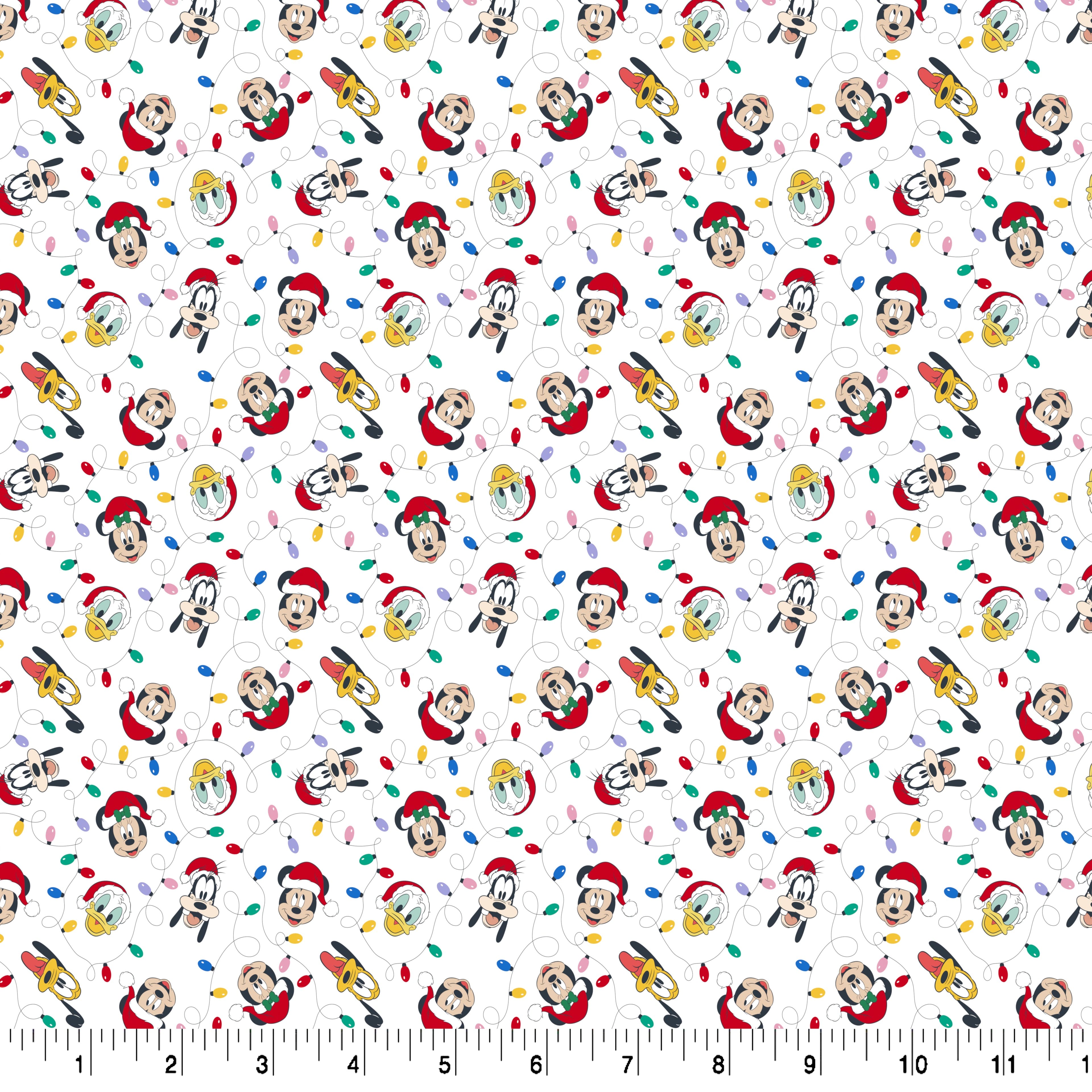 Disney&#xAE; Mickey &#x26; Friends Christmas Lights Cotton Fabric