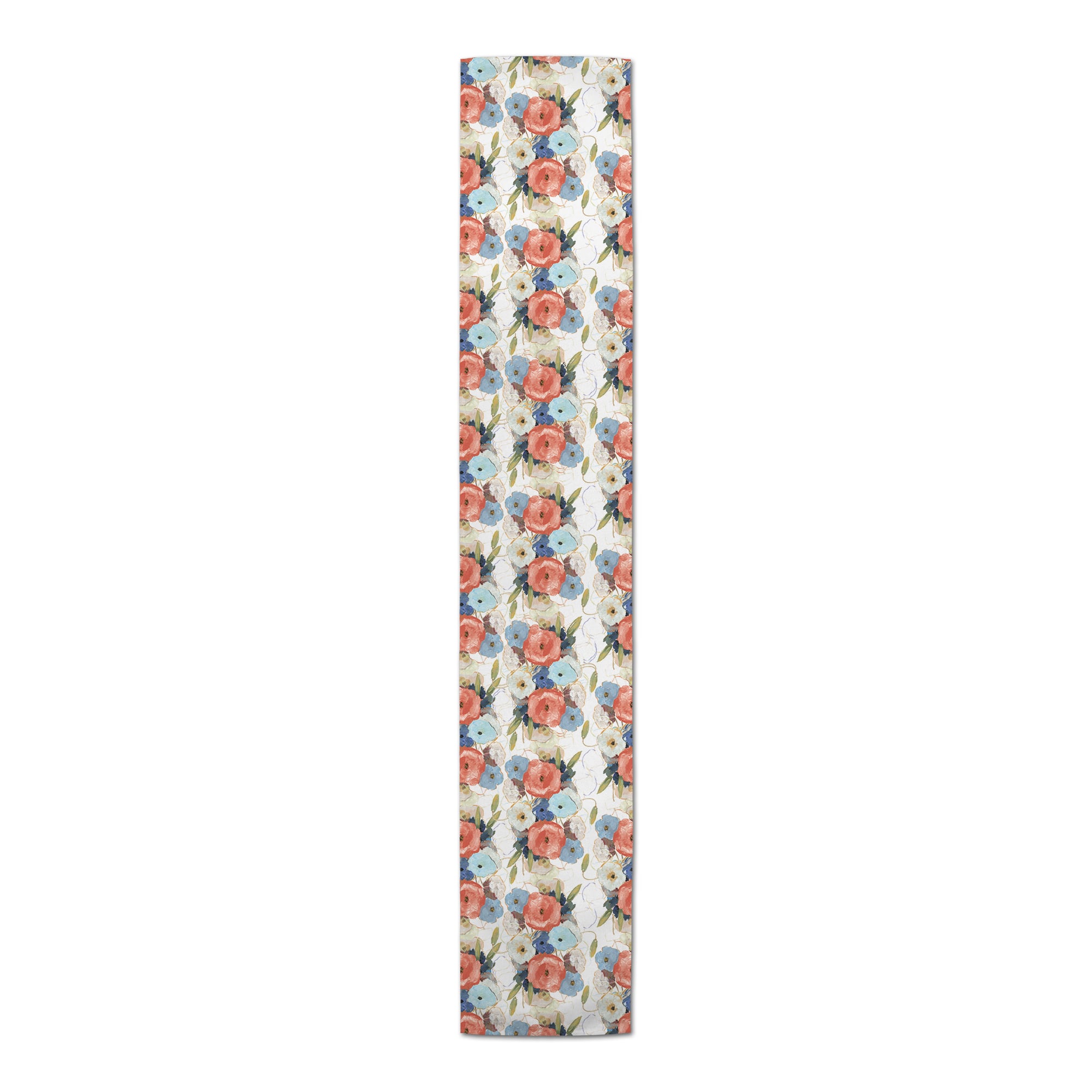 Orange & Blues Floral Indoor/Outdoor Table Runner