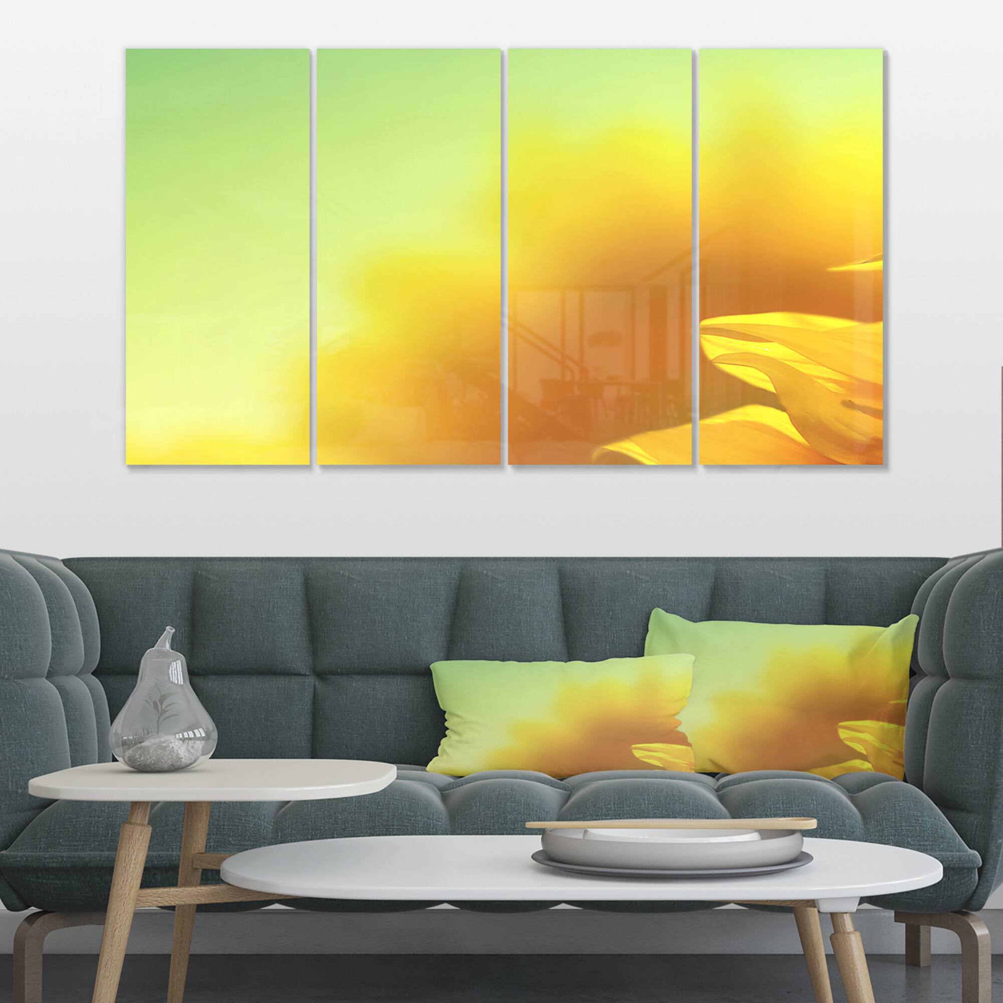 Designart - Sunflowers blooming on the field