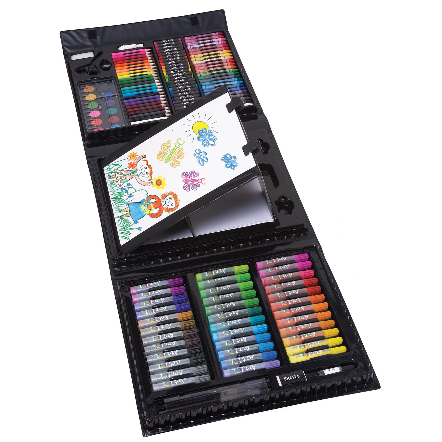 Art 101® Budding Artist® Doodle & Color Pop-Up Easel Art Set