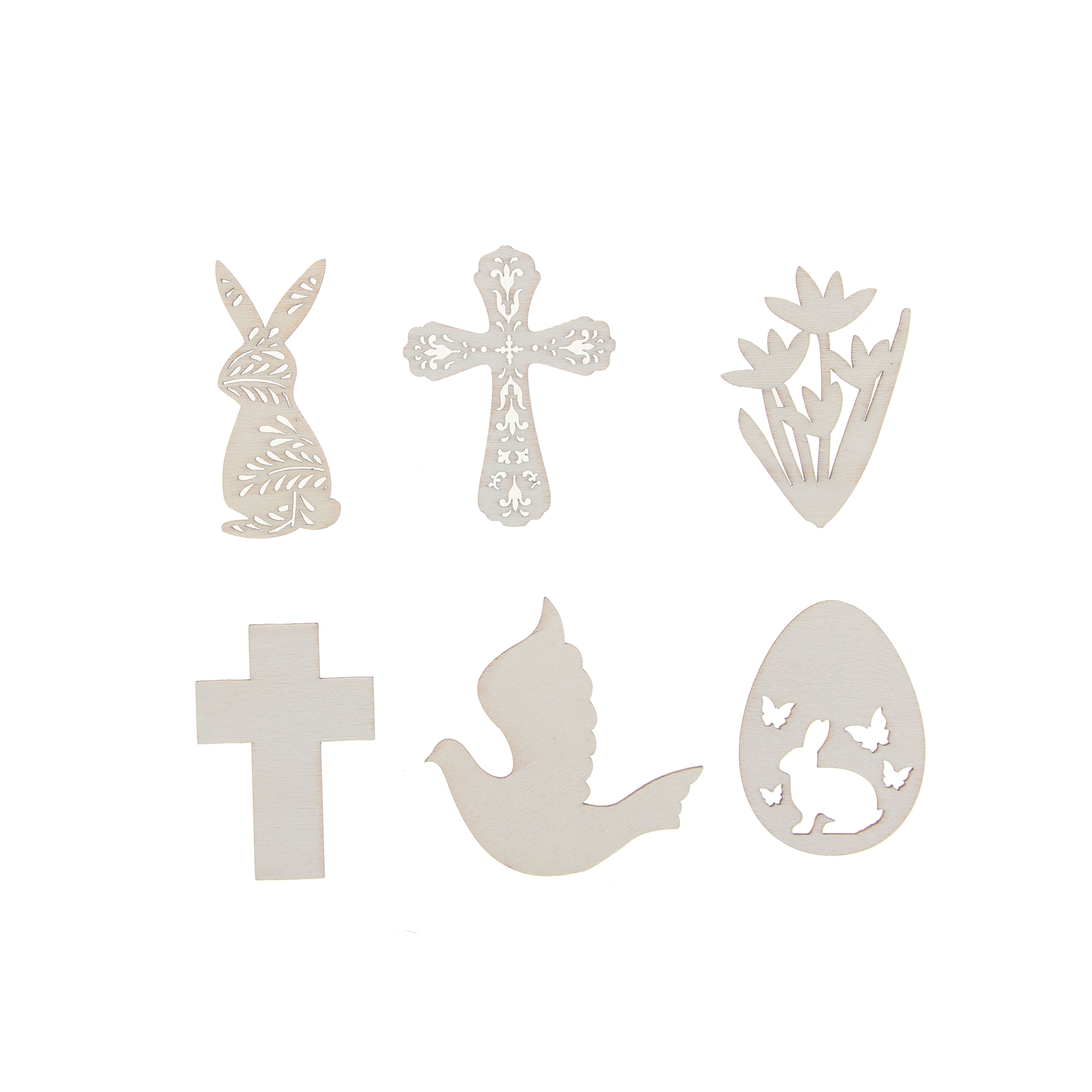 Classic Easter DIY Plywood Shapes, 24ct. by Make Market&#xAE;