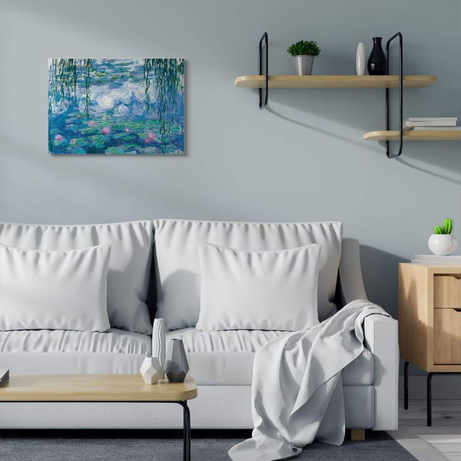 Stupell Industries Classic Water Lilies Painting Monet Pond Detail Canvas Wall Art