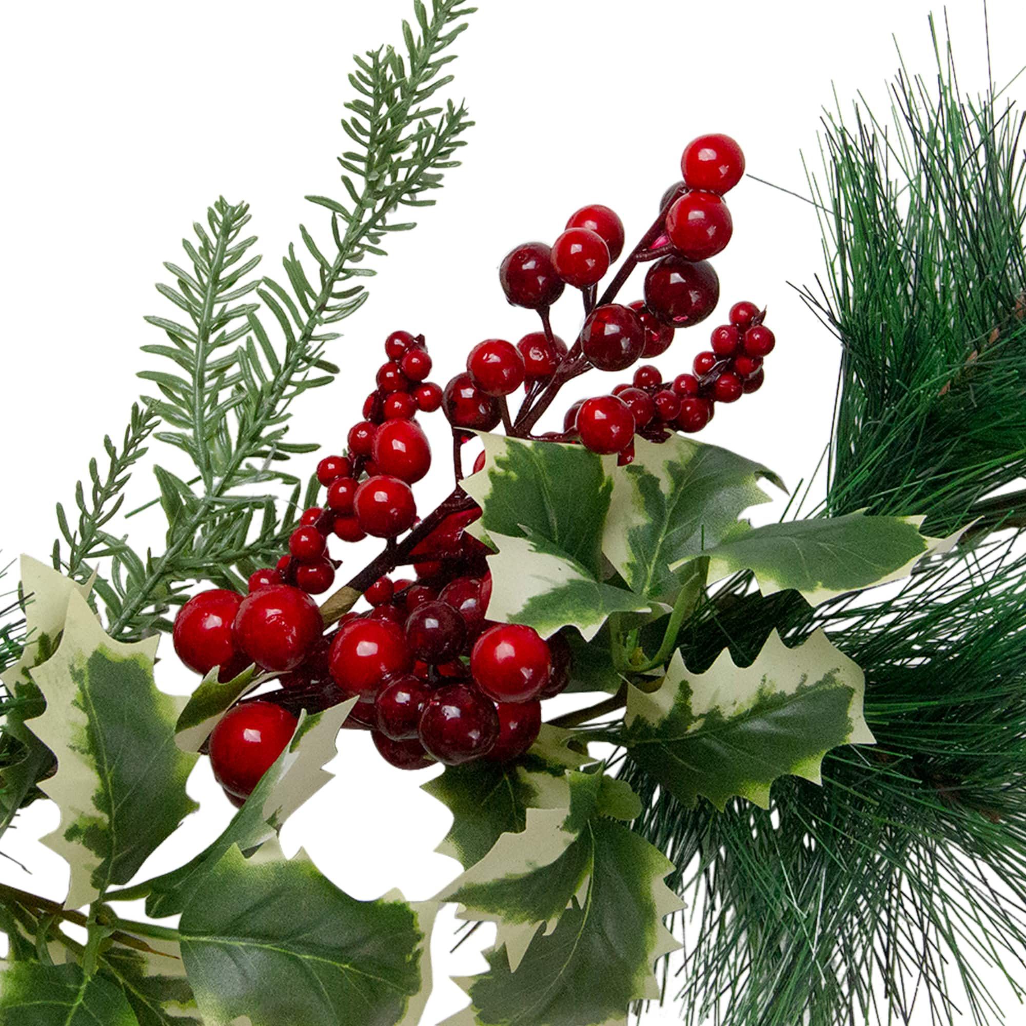 5ft. Holly &#x26; Pine Springs Christmas Garland